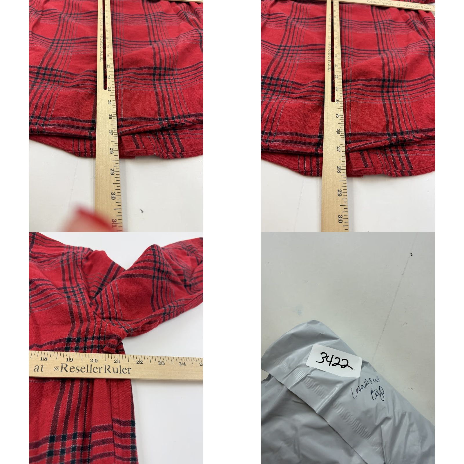 Vintage Blake Shelton x Lands' End Shirt Mens Medium Red Plaid Flannel Button-Up Casual Size US M / EU 48-50 / 2 - 8 Thumbnail