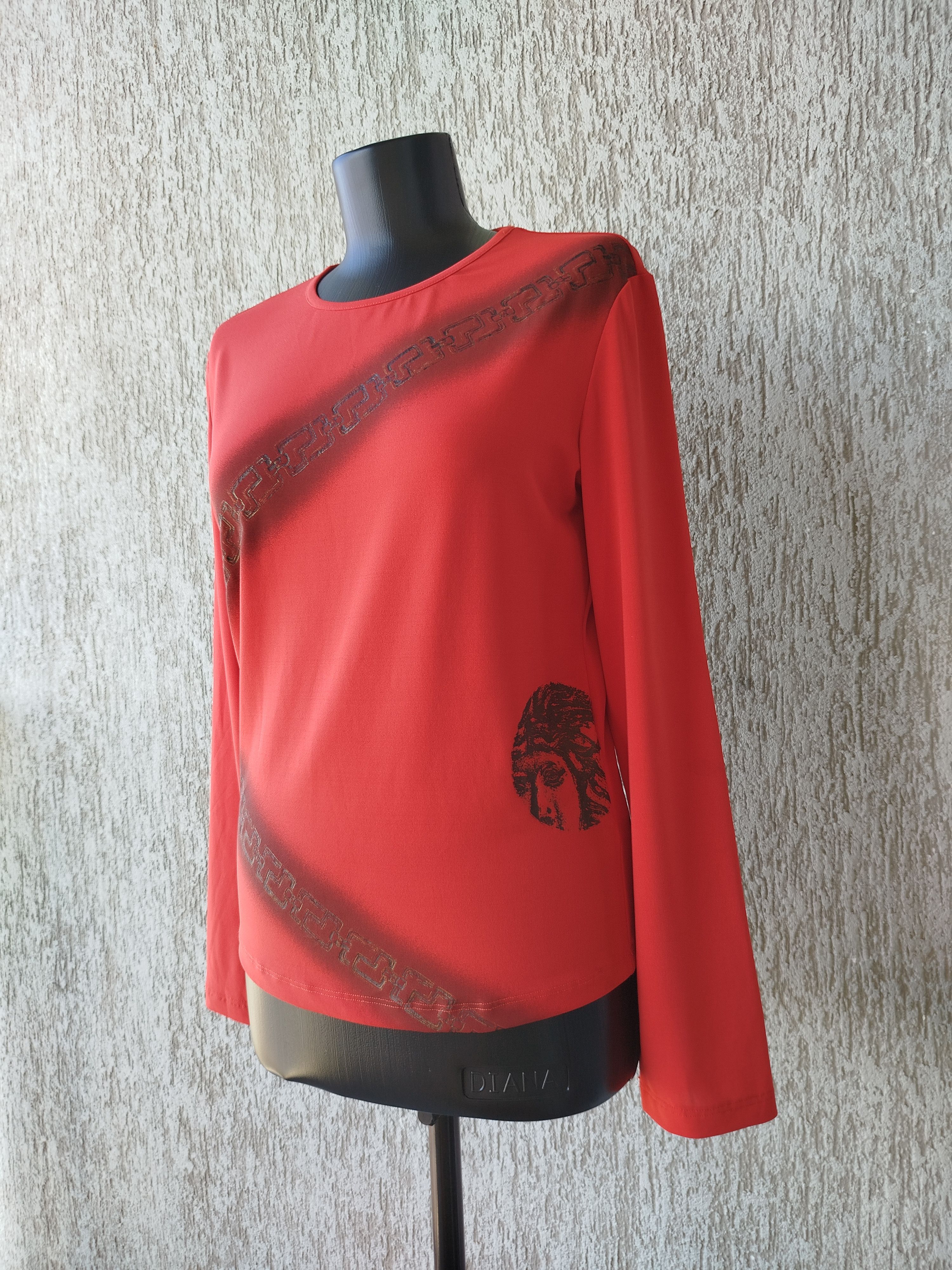 Versace Jeans Couture Top Long Sleeve Medusa Greek Key Vintage 90s Size XL Size XL / US 12-14 / IT 48-50 - 5 Thumbnail