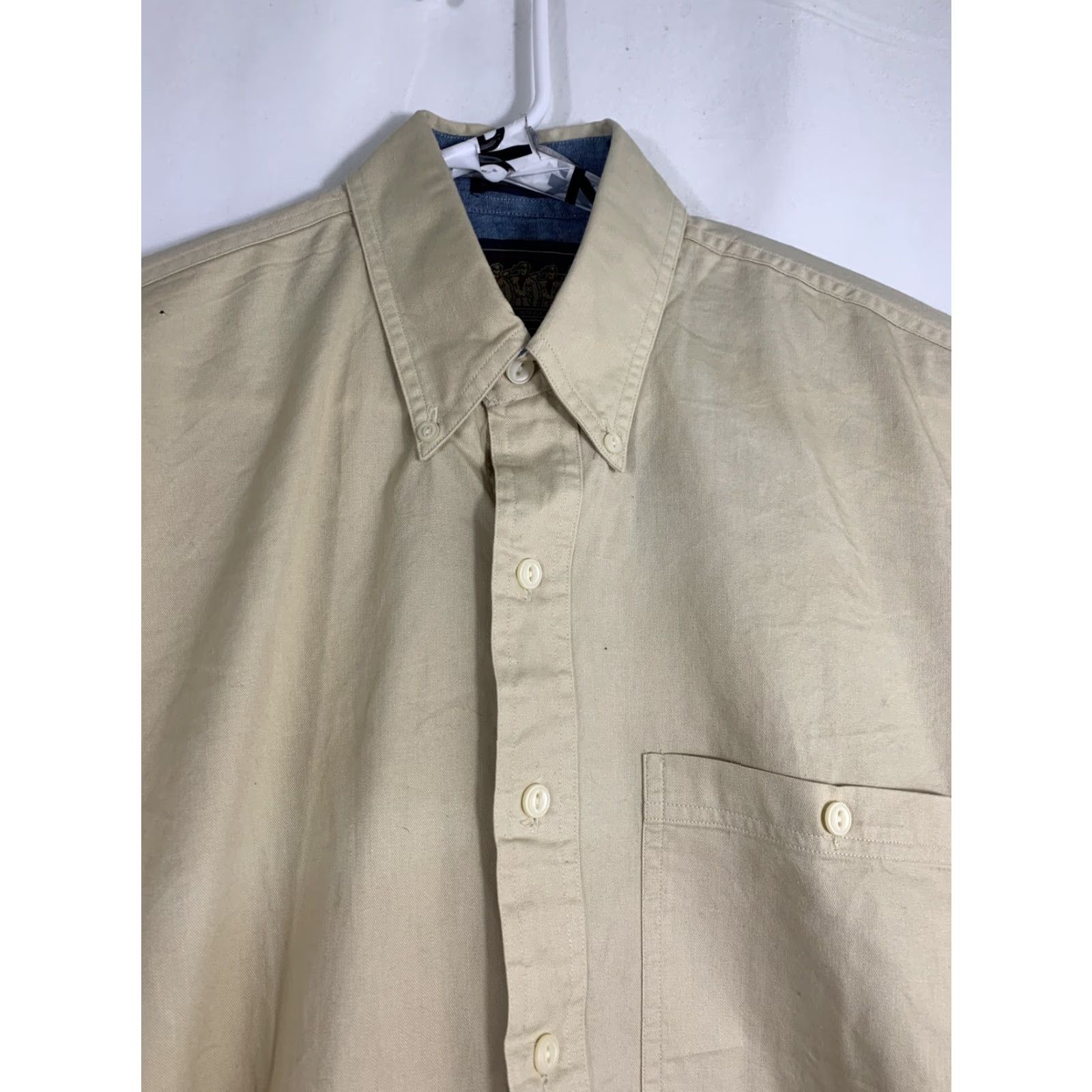 Chaps VINTAGE Ralph Lauren Chaps Button-Up Shirt Mens 15 Khaki Cotton Boy Scout Beige Long Sleeve Size US M / EU 48-50 / 2 - 5 Thumbnail