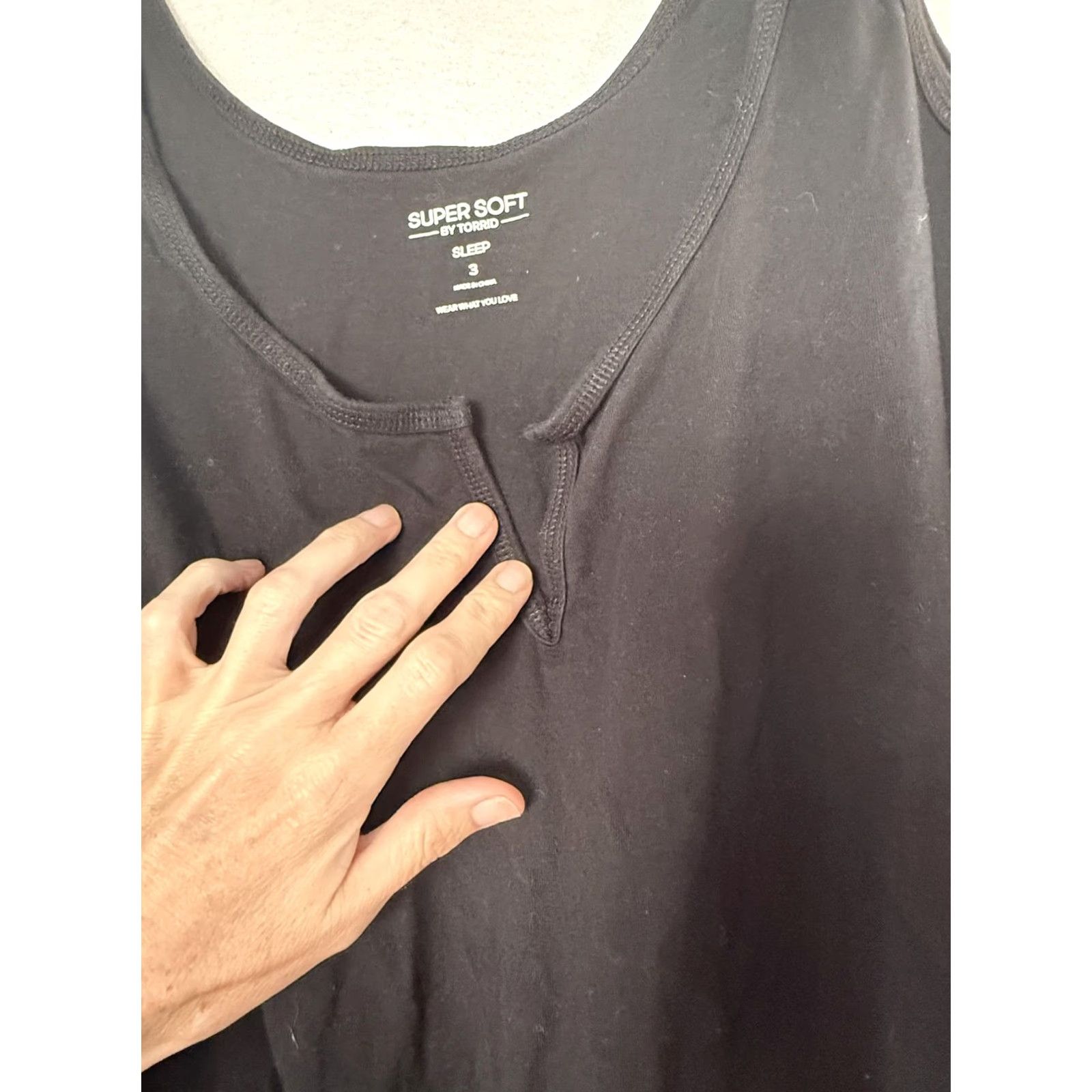 Torrid Super Soft by Torrid Romper Womens 3 Black Cami Sleep One Piece Drawstring Size 26" / US 2 / IT 38 - 5 Thumbnail