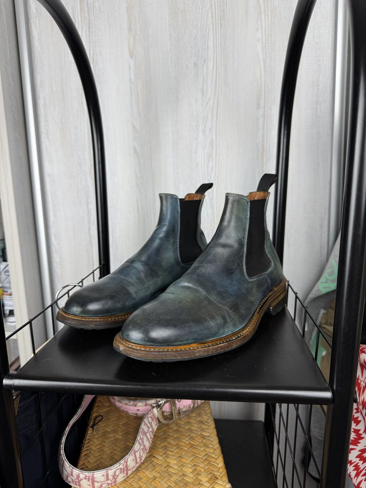 Handmade Italian bespoke Handmade Calfskin Vibram sole Chelsea boots Size US 7.5 / EU 40-41 - 8 Thumbnail