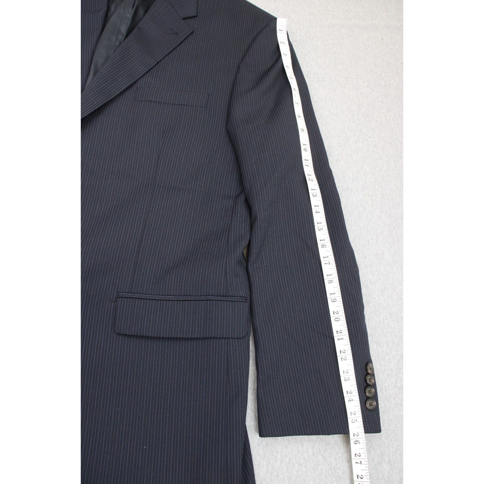 Lauren Ralph Lauren Lauren Ralph Lauren Blazer Men 46L Navy Blue Striped Size 46L - 7 Thumbnail