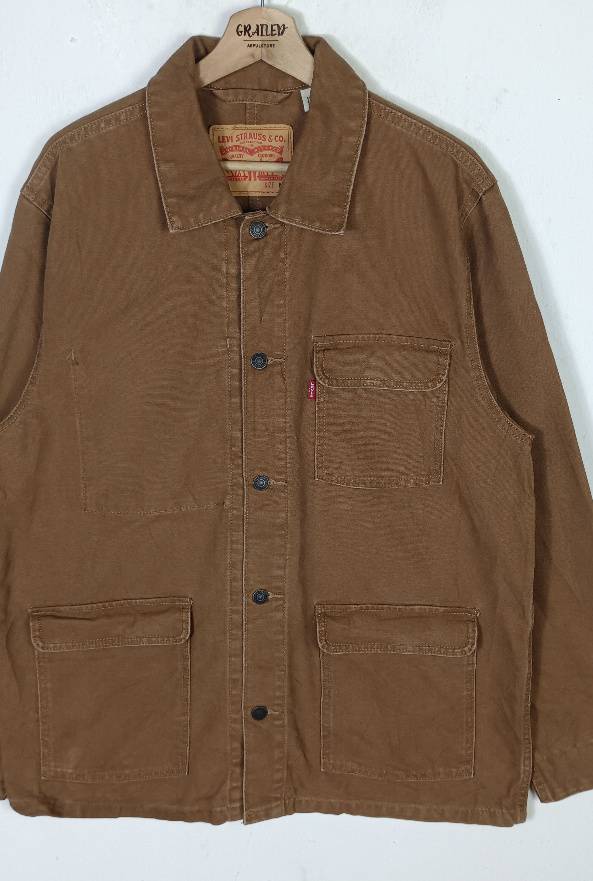 Levi's Levi's Cotton Canvas Trucker Jacket Size US L / EU 52-54 / 3 - 3 Thumbnail