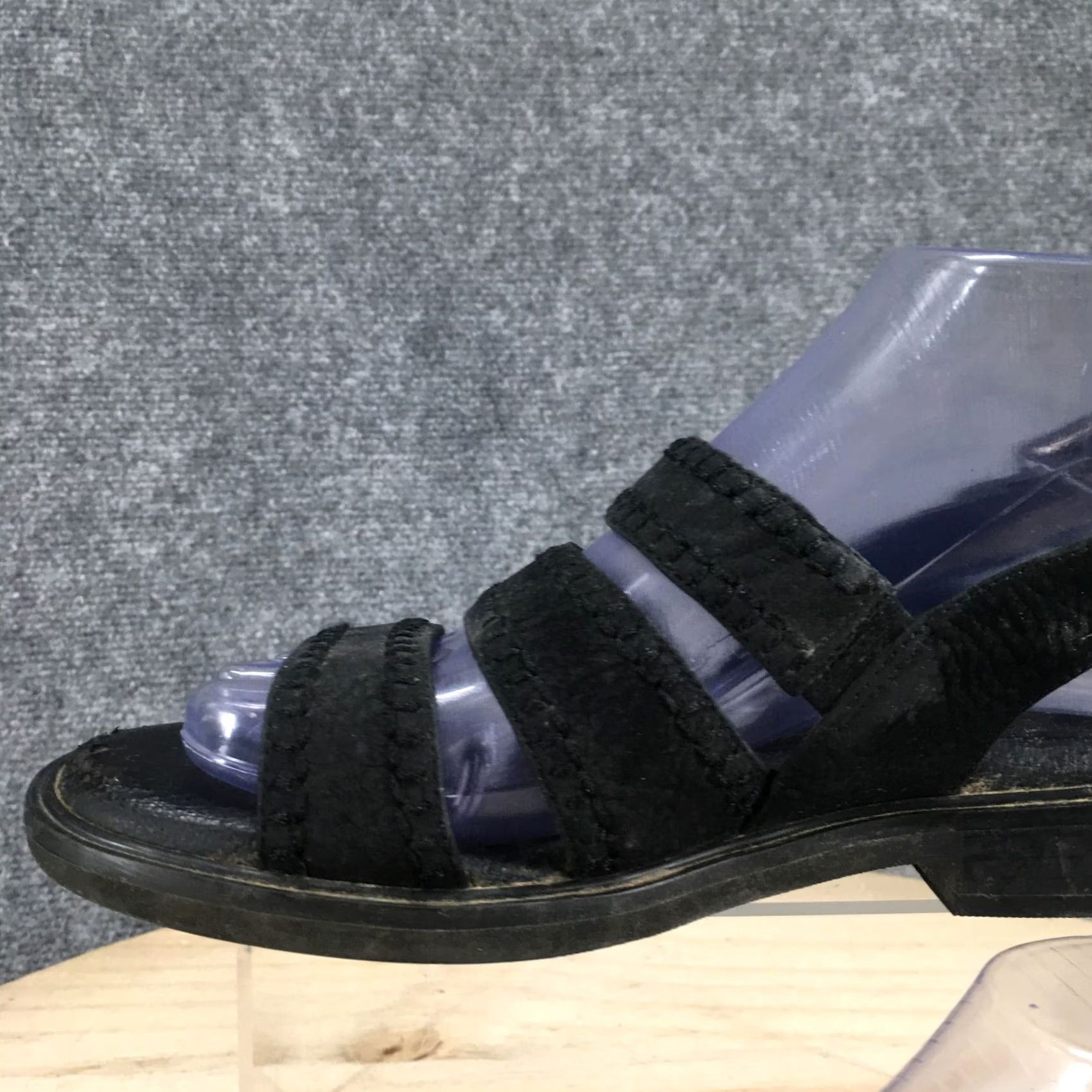Rockport Rockport Sandals Womens 6.5M Strappy Slingback Black Leather Flats Comfort W8780 Size US 7 / IT 37 - 5 Thumbnail