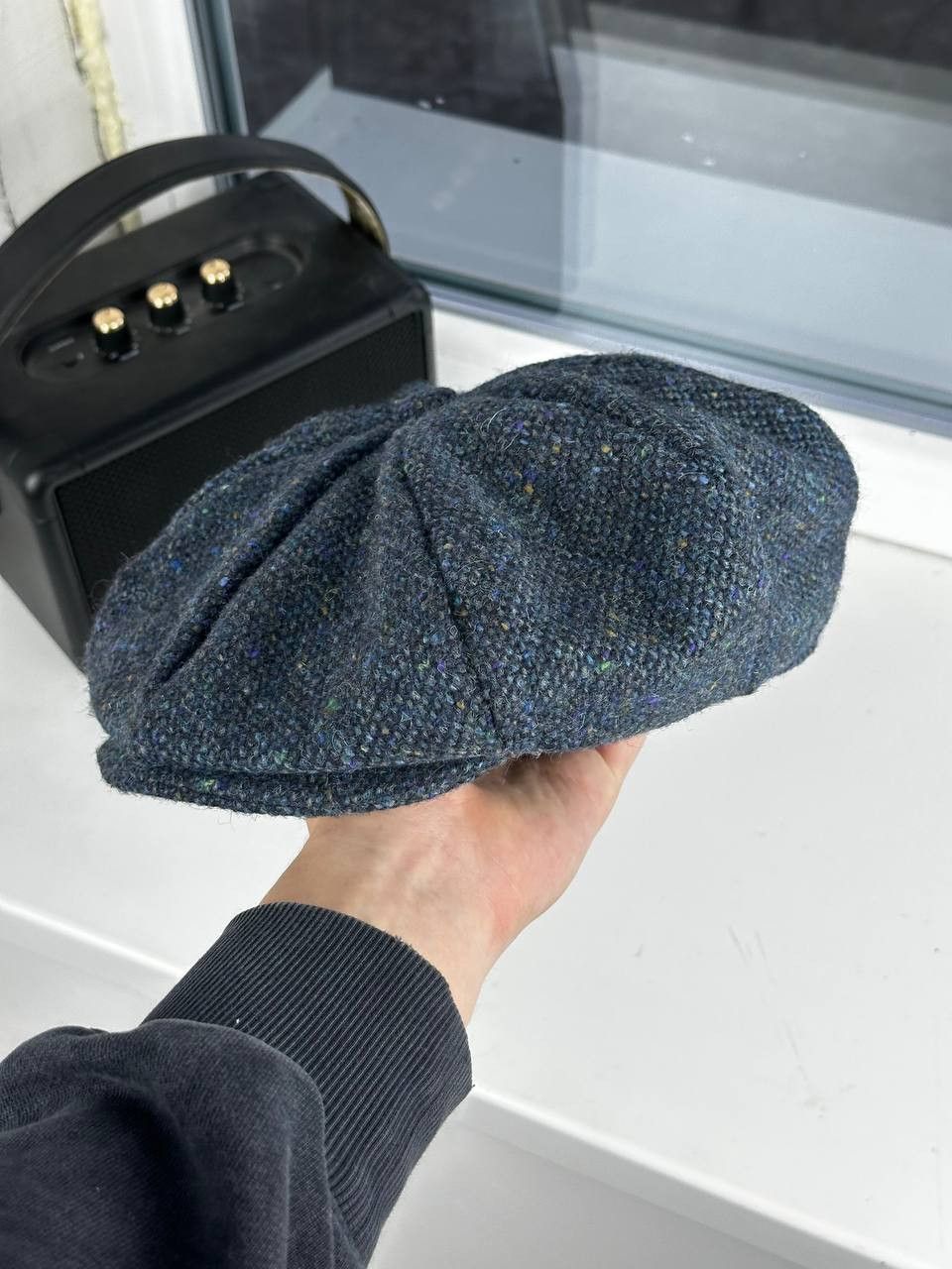 Harris Tweed × Vintage Hanna Hats of Donegal Tweed Pure Wool Baker Boy Hat Size ONE SIZE - 1 Thumbnail