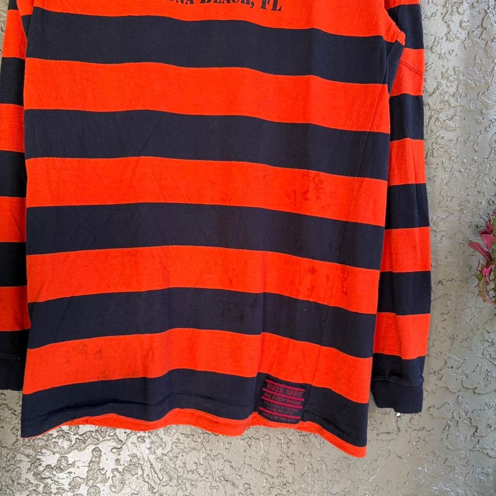 Other Vintage Daytona 1998 Biker Bars Men's L Striped Tee Size US L / EU 52-54 / 3 - 6 Thumbnail