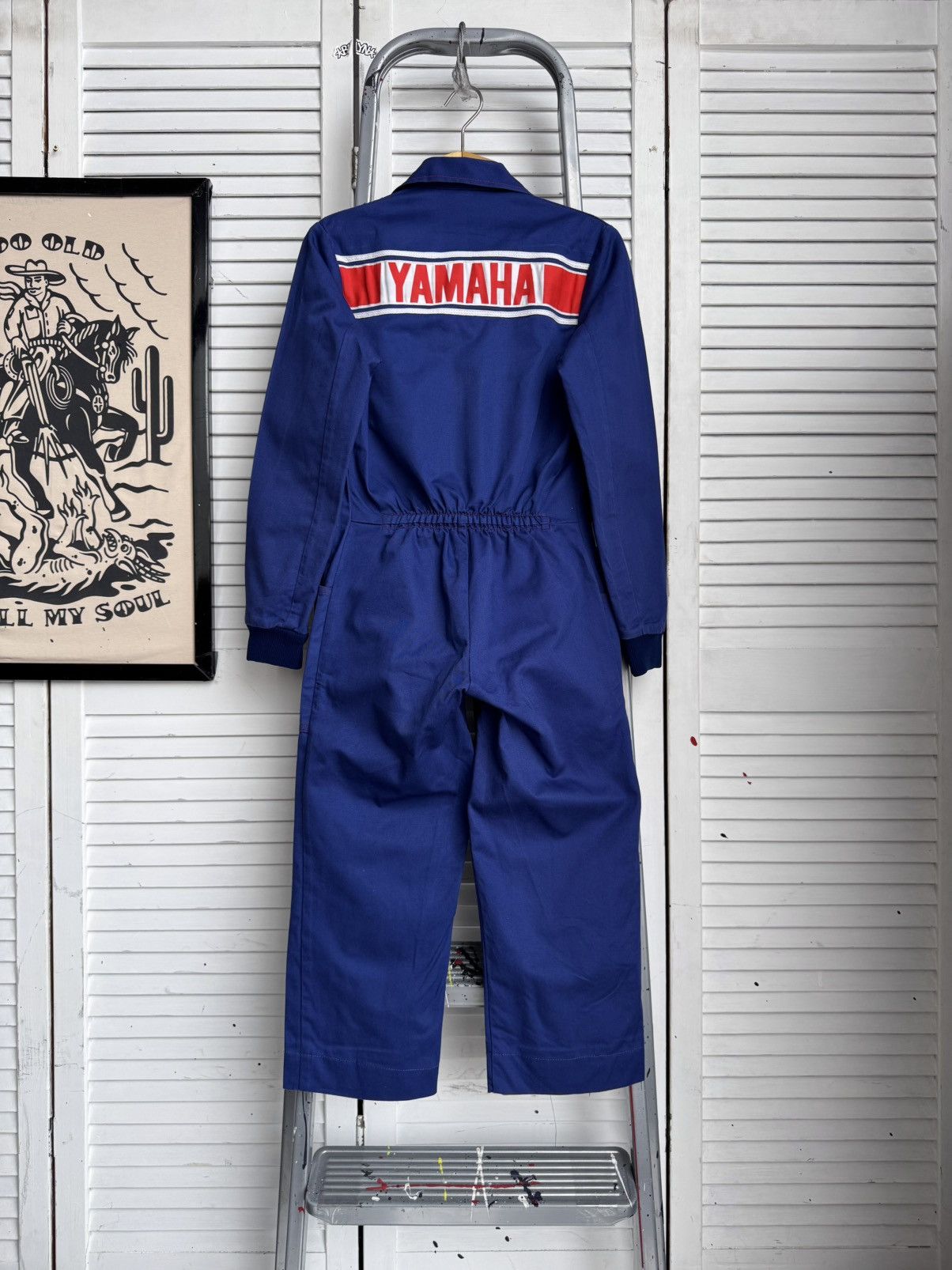 Yamaha Vintage Yamaha Race Team Coveralls Jumpsuit Mechanic Workwea Size US 26 / EU 42 - 2 Thumbnail