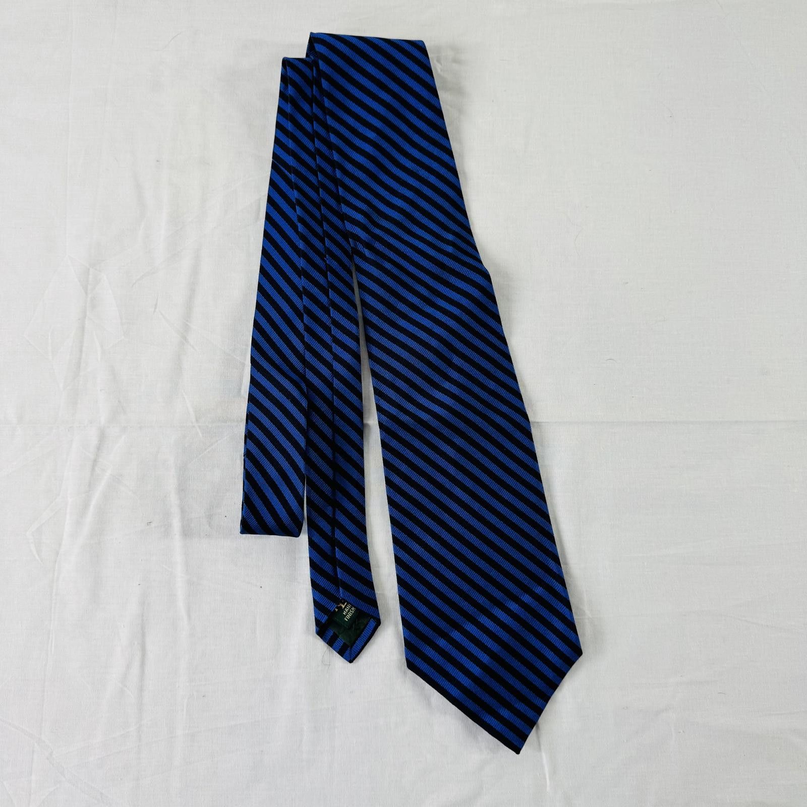 Polo Ralph Lauren Ralph Lauren Tie Blue & Black Stripe made in USA LRL 55” Size ONE SIZE - 2 Thumbnail