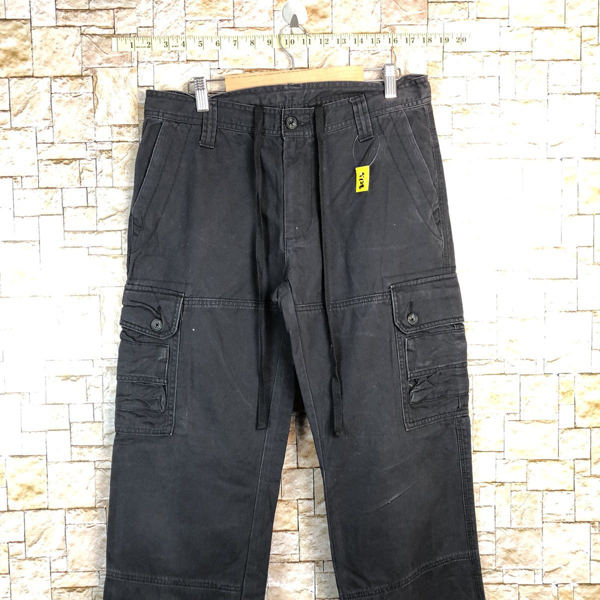 Japanese Brand Top Valu Black Cargo Multipocket Pants #A728 Size US 32 / EU 48 - 2 Thumbnail