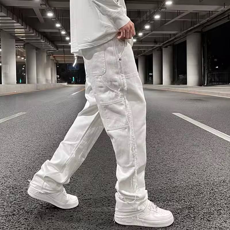 Japanese Brand × Vintage ripped jeans with baggy pants. Size US 34 / EU 50 - 2 Thumbnail