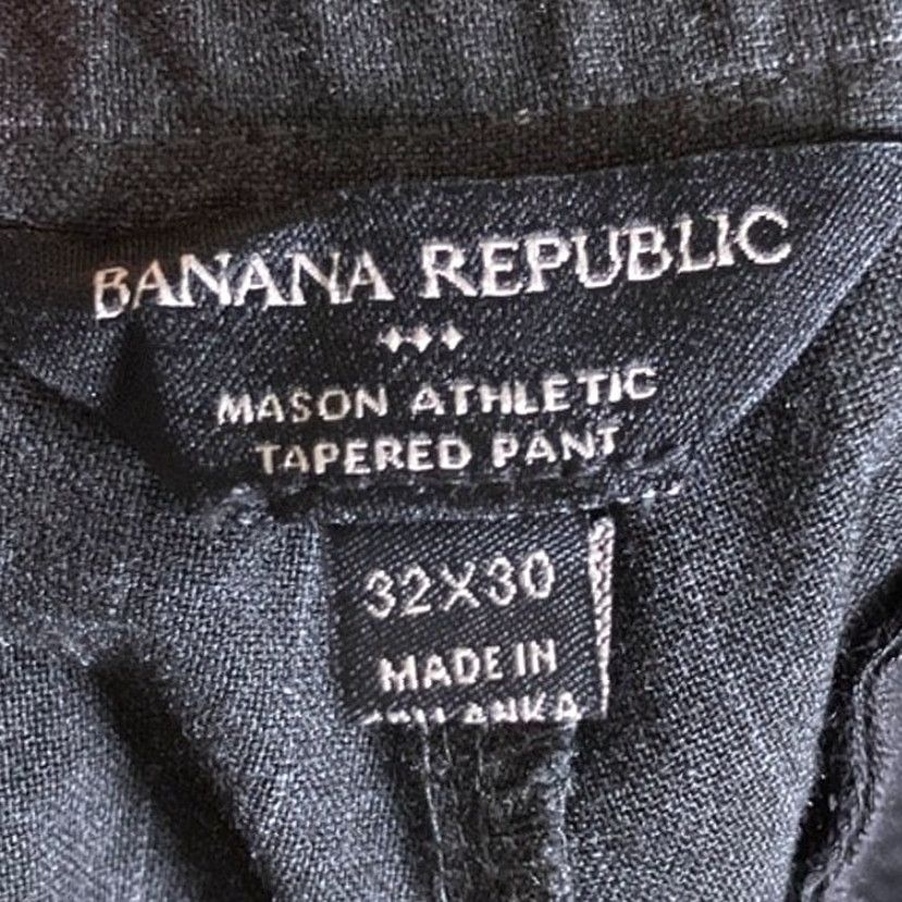 Banana Republic Banana Republic Mens Pants Gray Pinstripe Mason Athletic Tapered Stretch 32x30 Pants Mens Regular Gray Pinstripe Tapered Stretch 32x30 Size US 31 - 5 Thumbnail