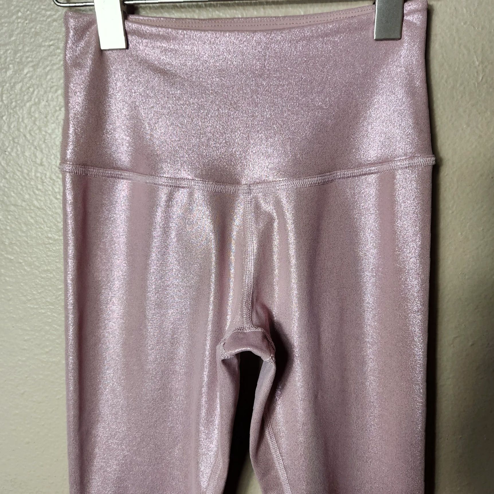 Beyond Yoga Beyond Yoga Dusted Shimmer High Rise Leggings Pink Lei Metallic - Size S | Leggings | Women | Activewear Size 28" / US 6 / IT 42 - 3 Thumbnail