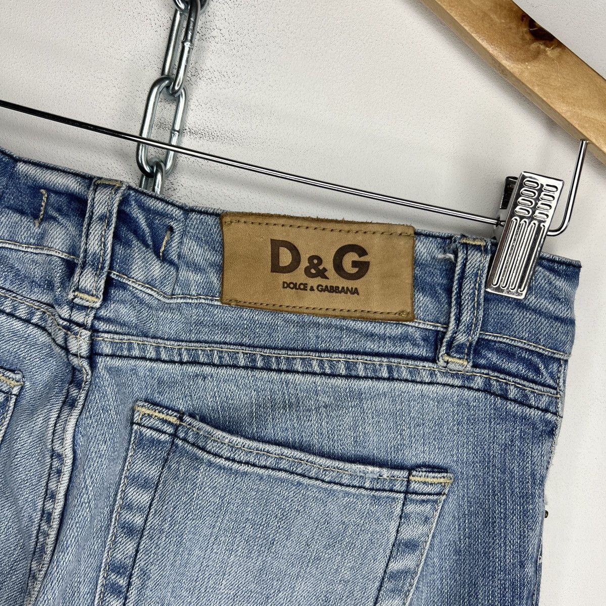 Dolce & Gabbana × Vintage Dolce&Gabbana Low Rise Flared Y2K BootCut 00’s Jeans Pants Size 29" - 9 Thumbnail