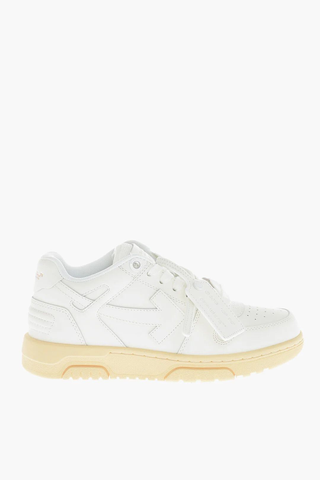 Off-White og1mm0426 Leather Low-Top Sneakers in White Size US 6.5 / IT 36.5 - 1 Thumbnail