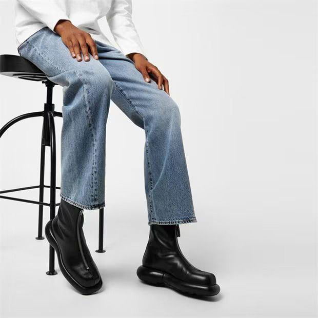 Jil Sander o1g2r1mq1024 Zip Front Boots in Black Size US 7 / IT 37 - 5 Thumbnail