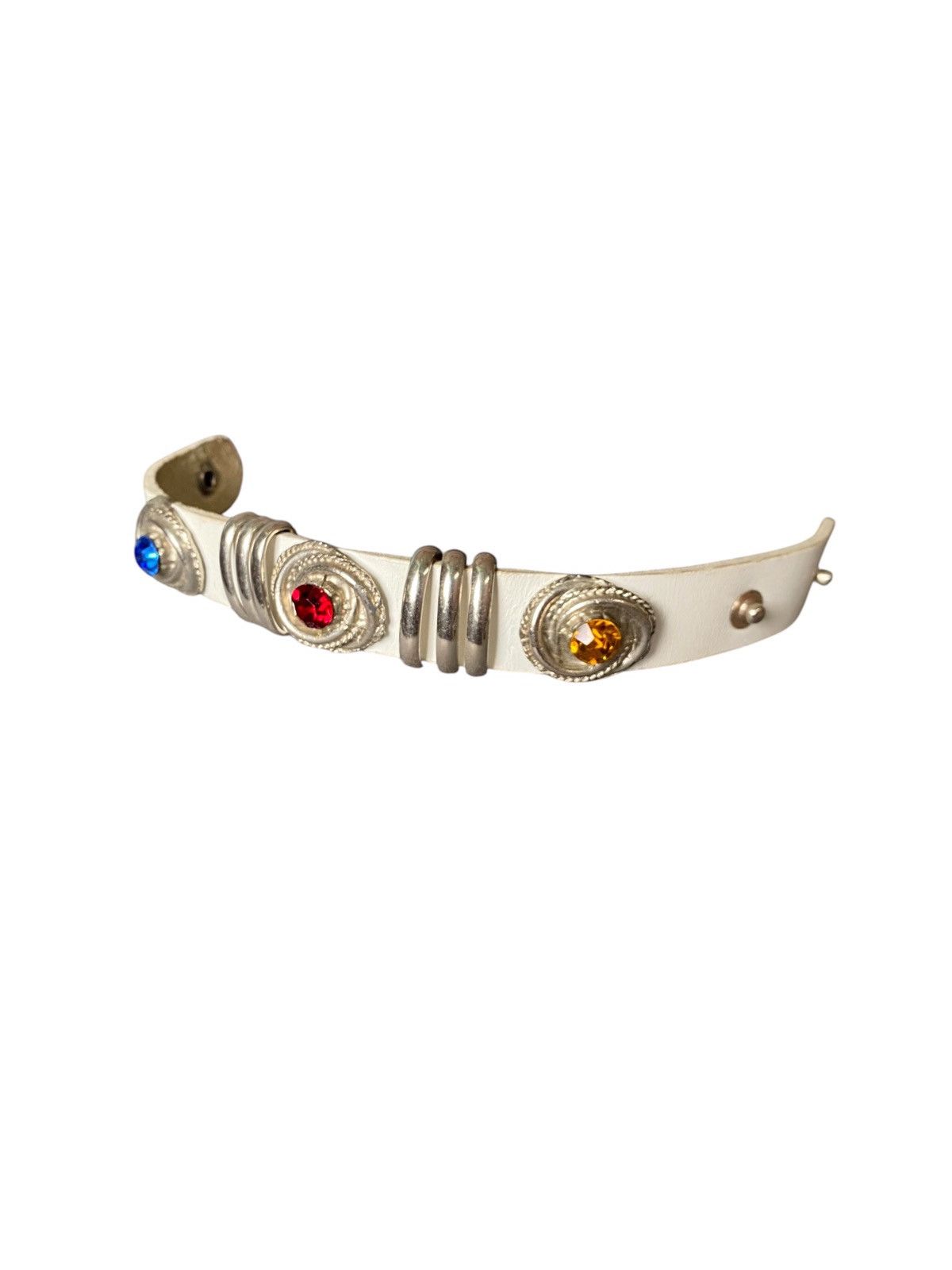 Japanese Brand × Leather Leather bracelet with swarowski Size ONE SIZE - 2 Thumbnail