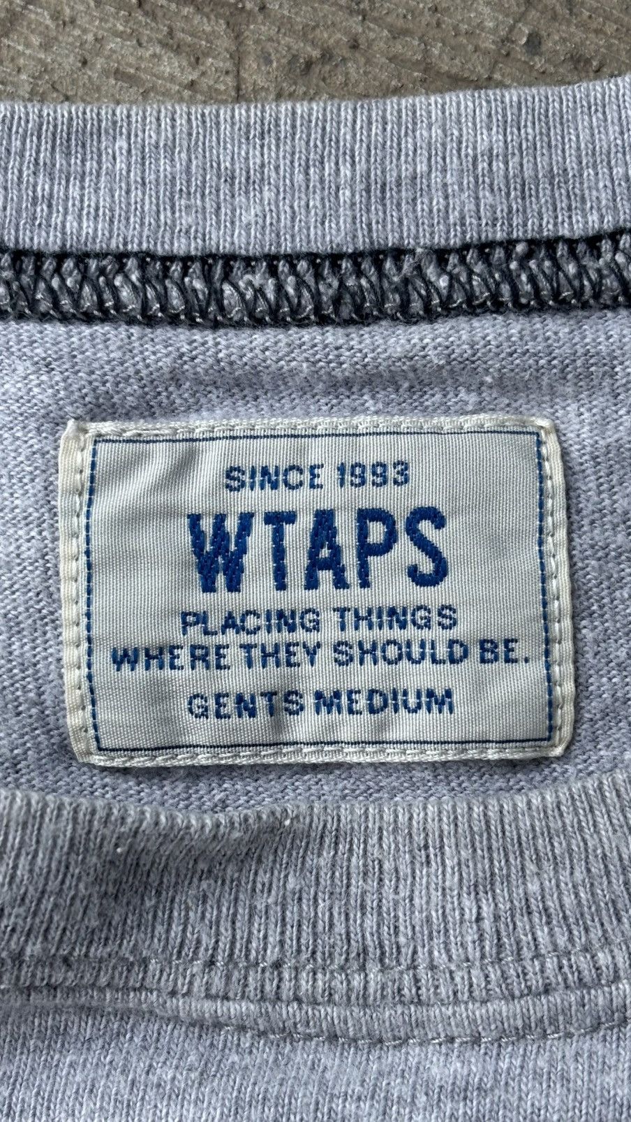 Neighborhood × Wtaps WTAPS WTVUA Logo Print T-shirt Grey Size US M / EU 48-50 / 2 - 3 Thumbnail