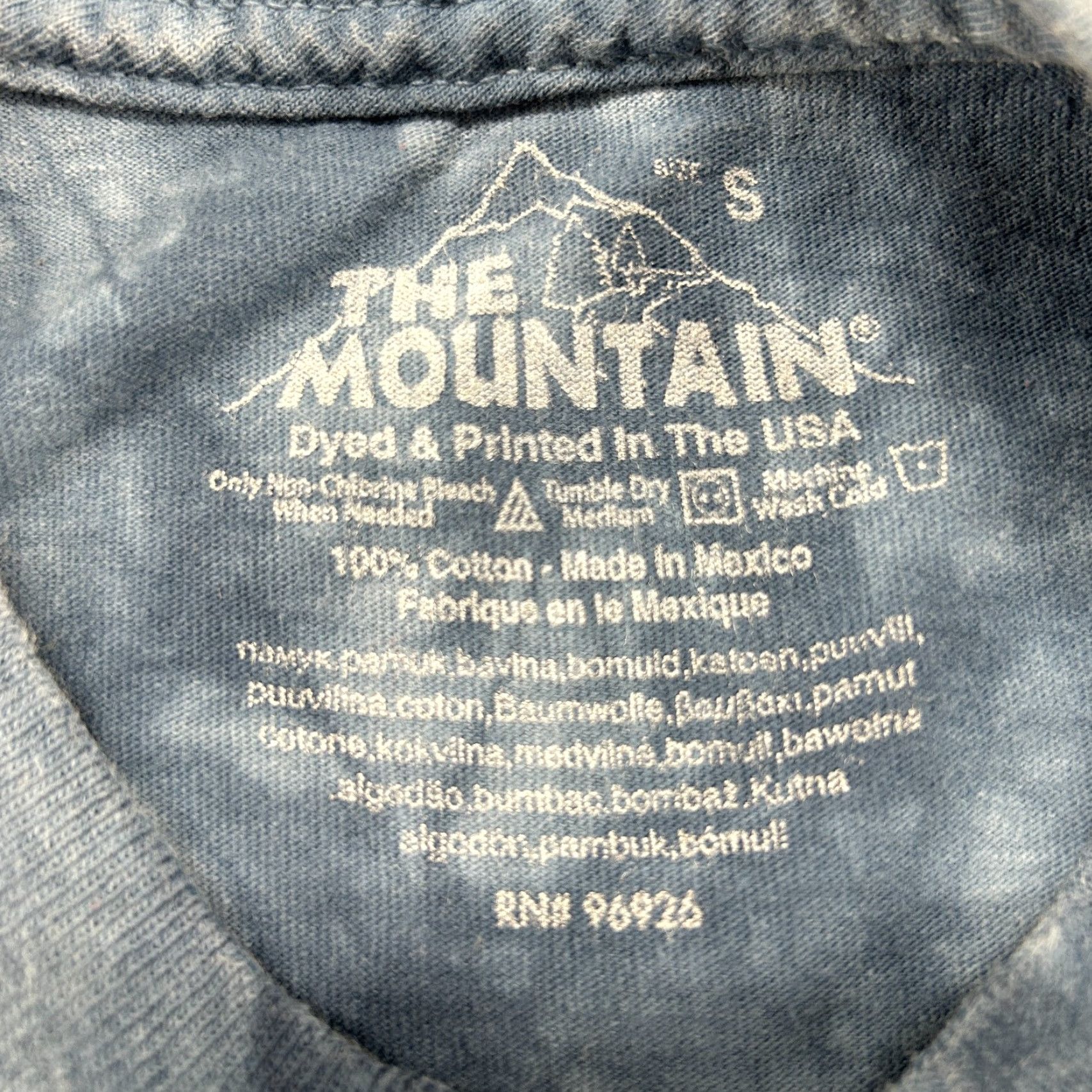 The Mountain The Mountain Shirt Men S Blue Tie Dye Long Sleeve Eagle American Flag Cotton Size US S / EU 44-46 / 1 - 4 Thumbnail