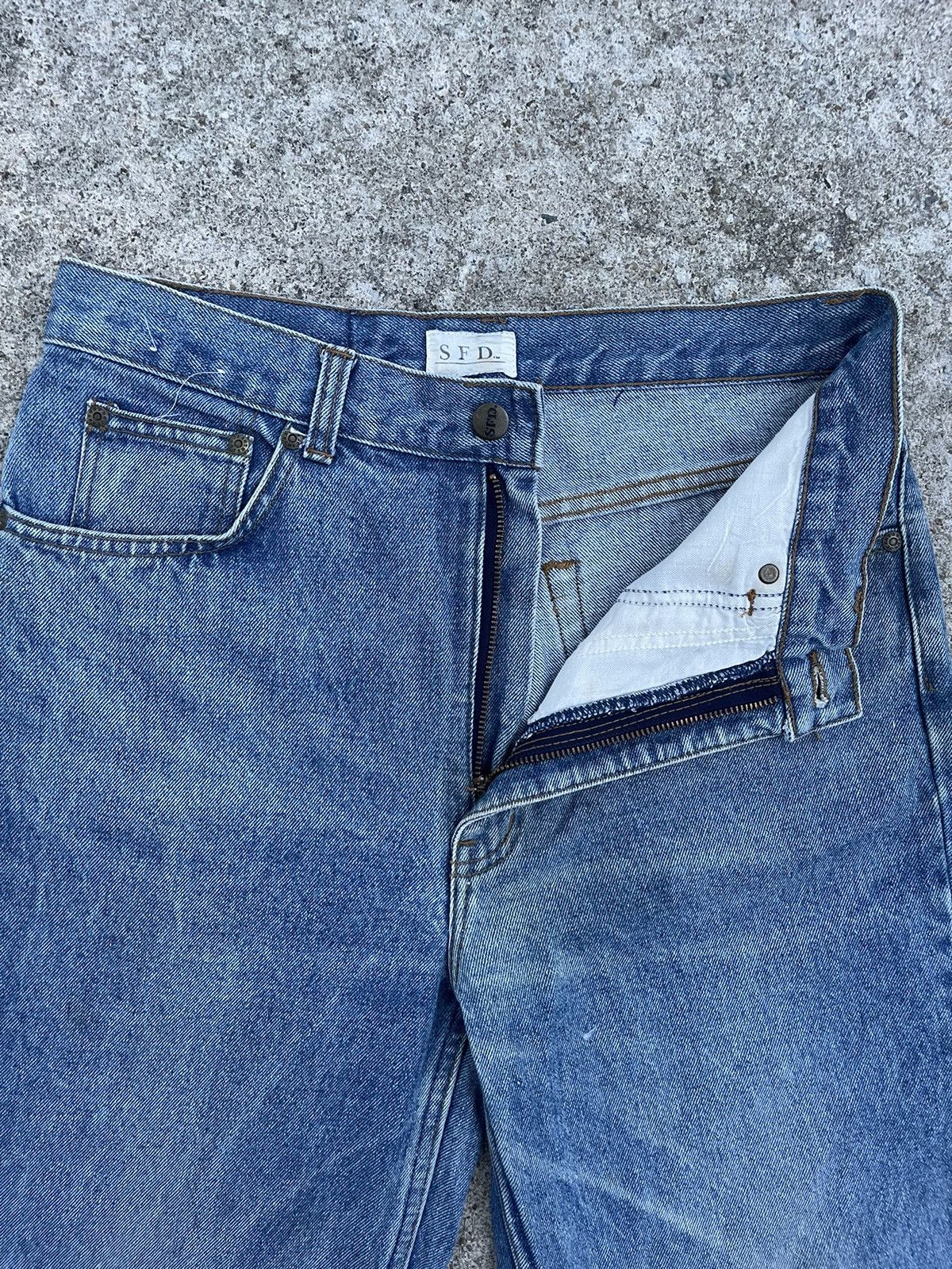 Japanese Brand 🔥 SFD Japanese Distressed Denim Streetwear W30🔥 Size US 30 / EU 46 - 6 Thumbnail