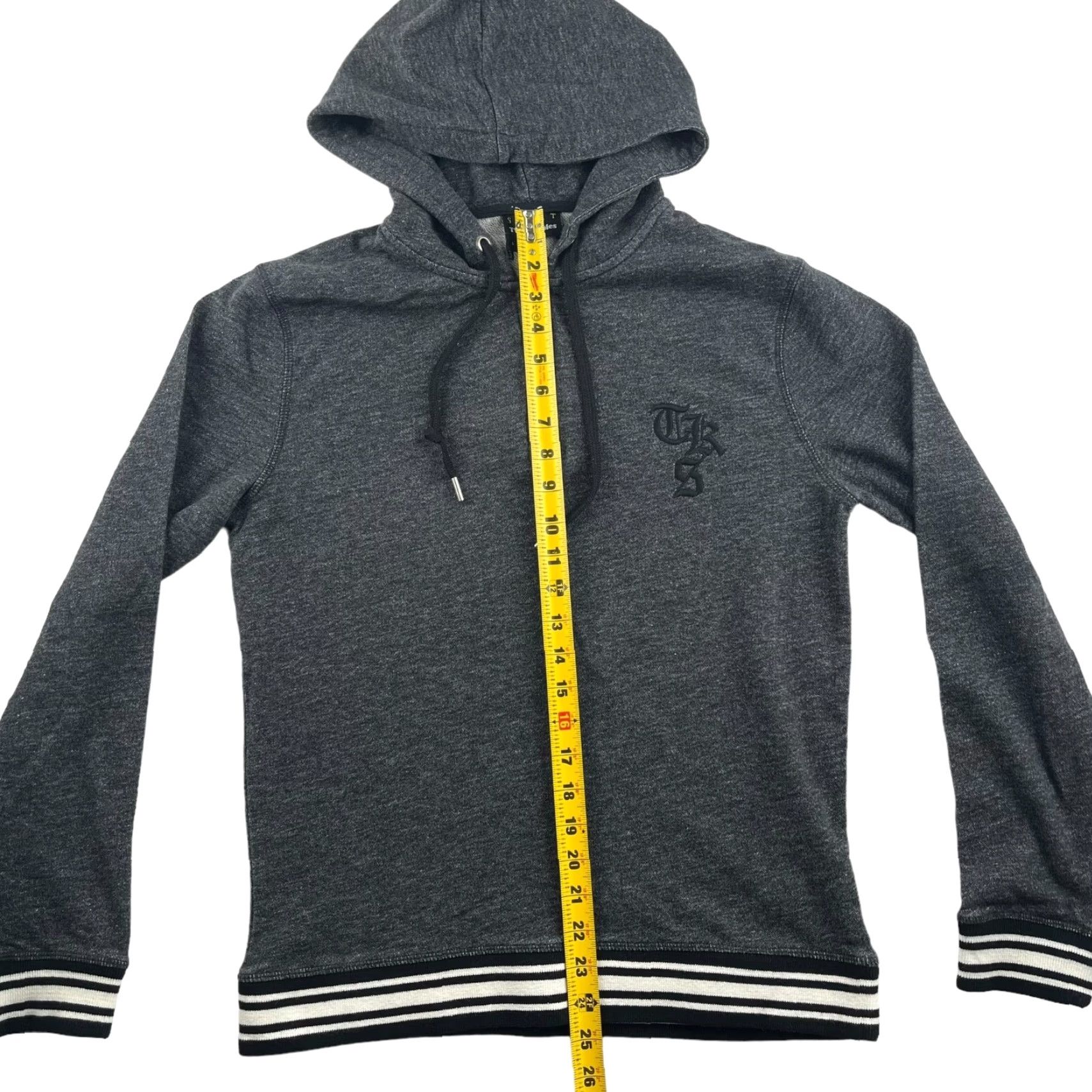 The Kooples Sport Men's Gray Cotton 1/4 Zip Hoodie Sweatshirt Large