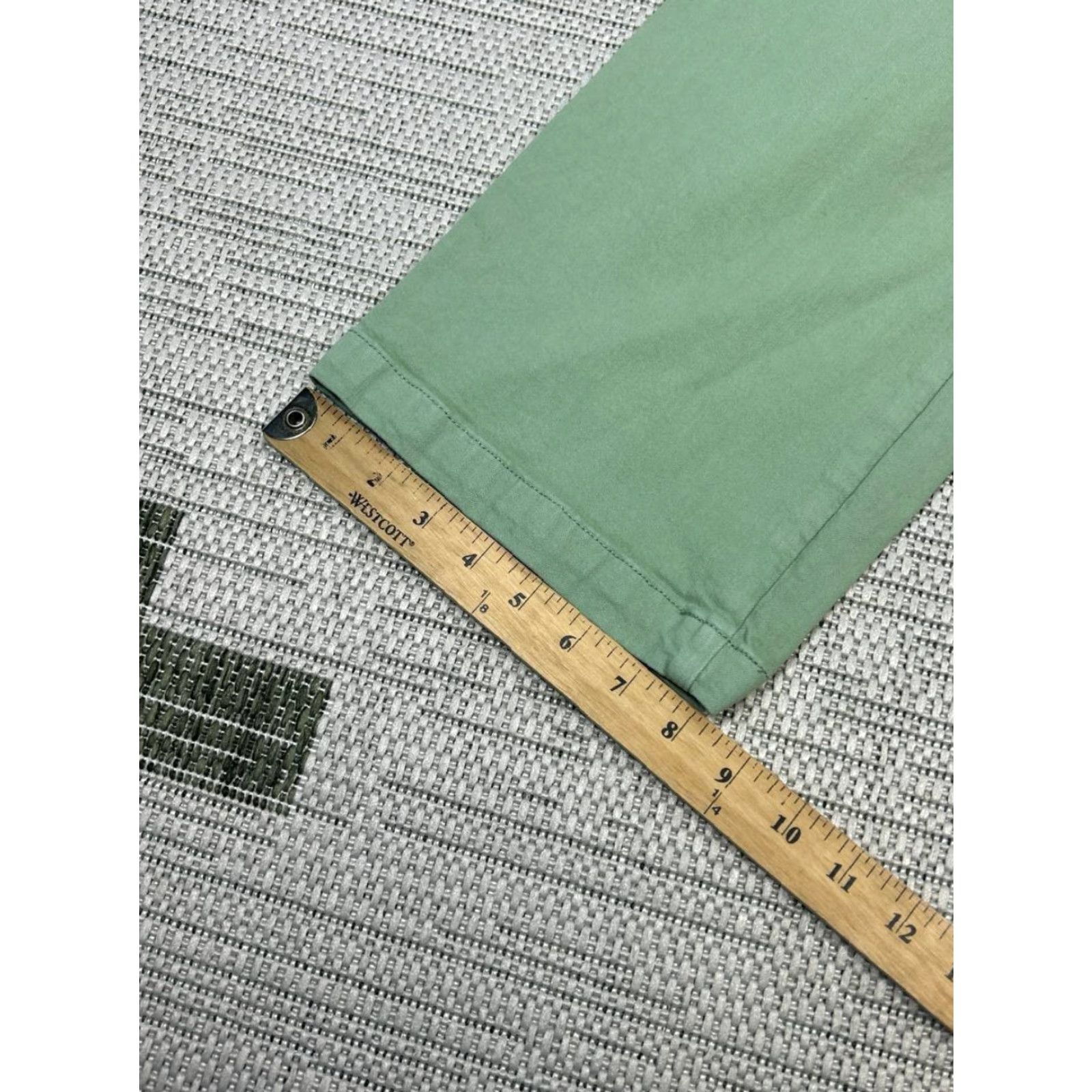 Madewell Madewell Emmett Wide Leg Cropped Pants Womens 25P Green Stretch Mid Rise Canvas Button Zip Flat Front Casual Travel Size 42" / US 20 - 3 Thumbnail