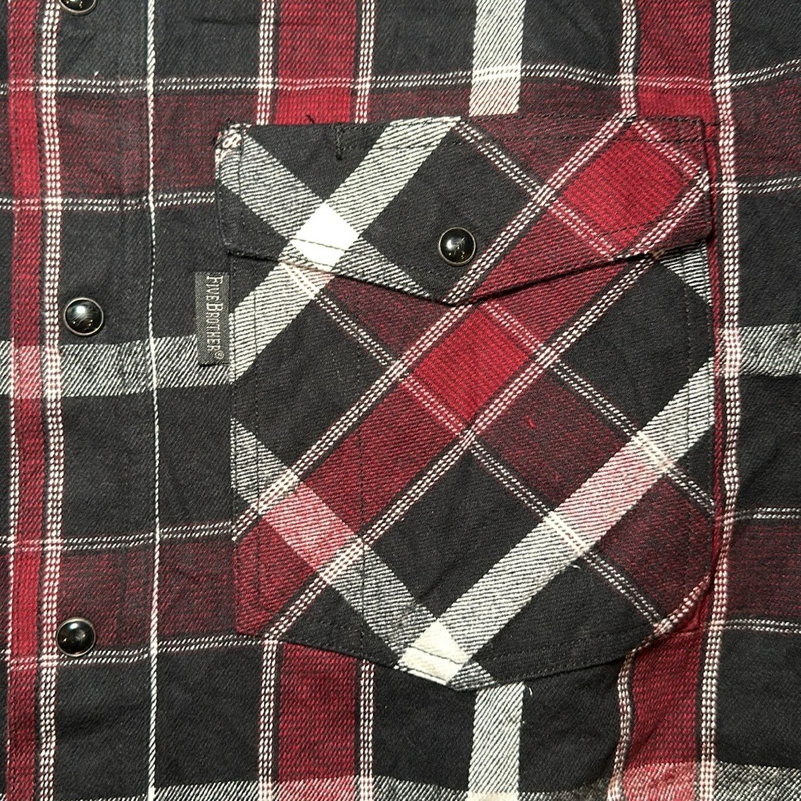 Other FiveBrother Flannel Long Sleeve Pearl Snap - Large Regular Size US L / EU 52-54 / 3 - 5 Thumbnail