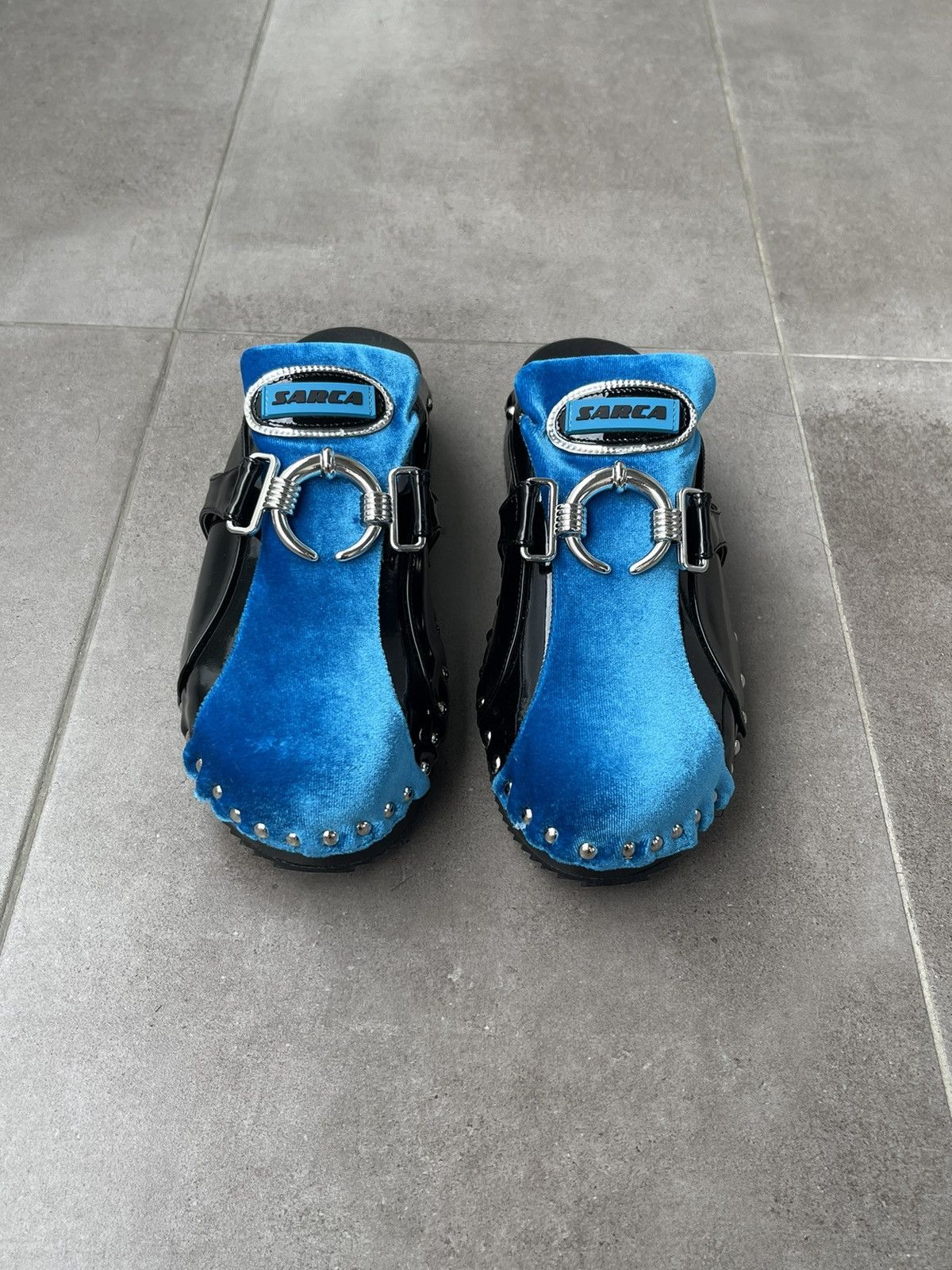 Ancuta Sarca !DS! SS23 Ancuta Sarca Beetle Velvet Leather Trainer Clogs Size US 9 / IT 39 - 3 Thumbnail