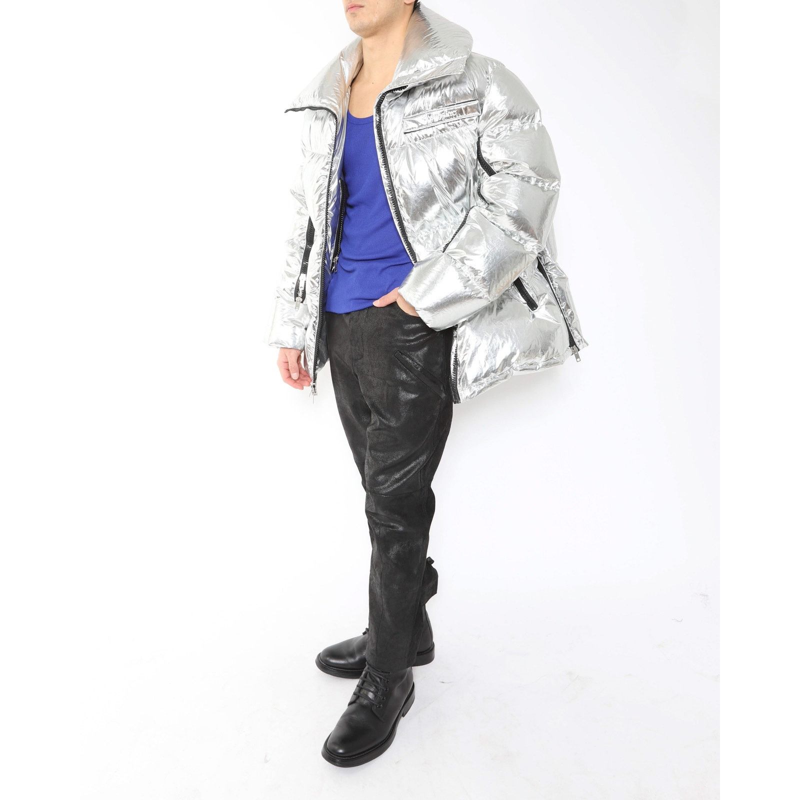 Calvin Klein 205W39NYC FW18 Oversized Puffer Jacket in Silver Size US XS / EU 42 / 0 - 4 Thumbnail