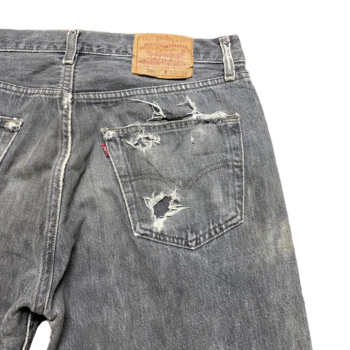 Levi's Vintage 90s Levis 501 Distressed Jeans Size US 33 - 10 Thumbnail