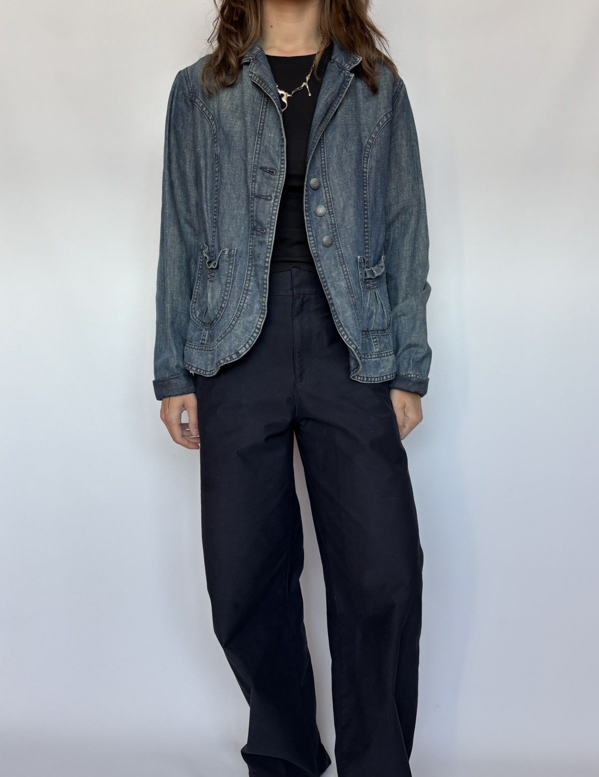 DKNY DKNY Jeans Denim Jacket Y2K Size US S / EU 44-46 / 1 - 1 Thumbnail