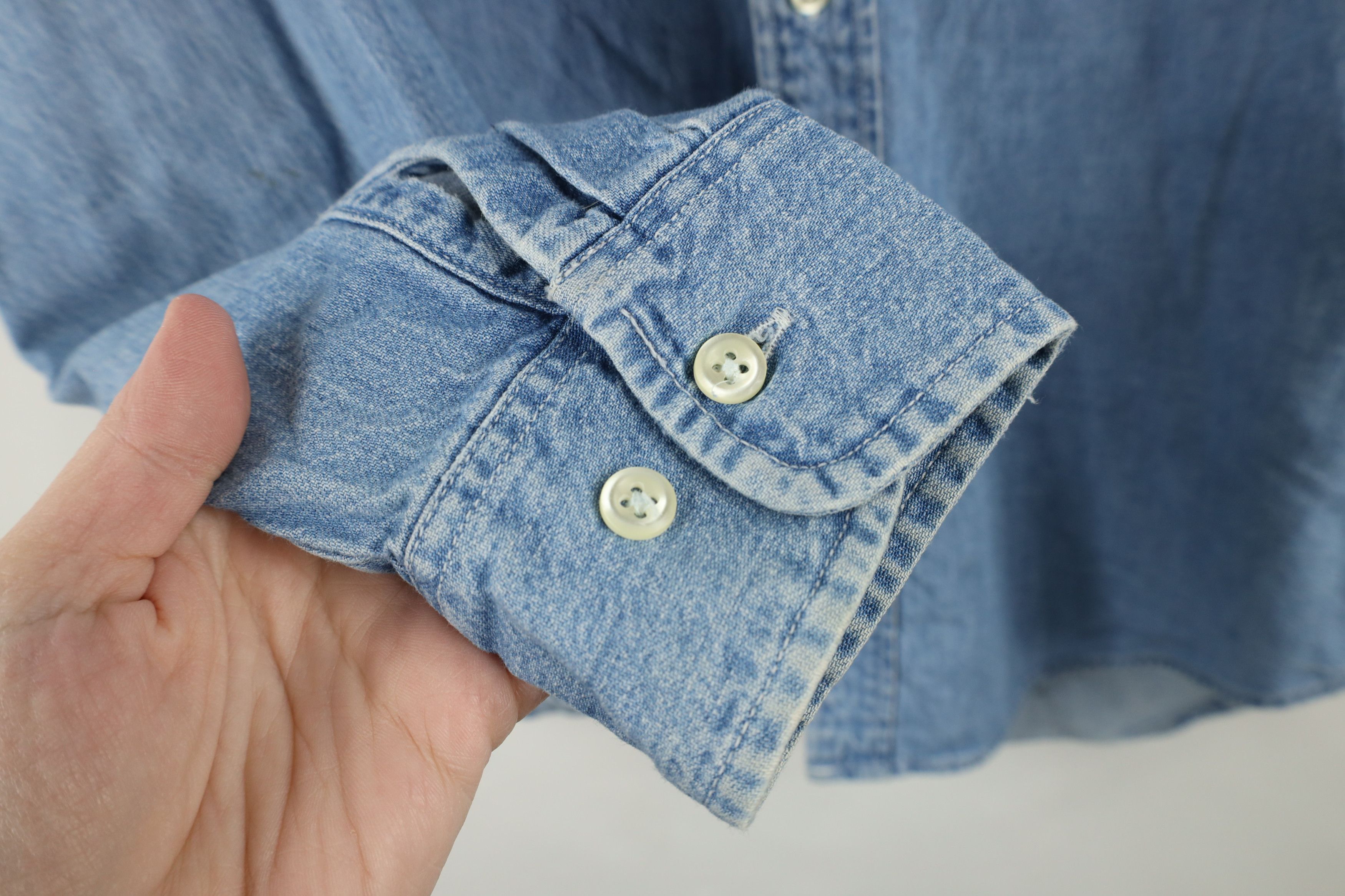 Gap × Vintage Vintage 90s Gap Classic Spell Denim Jean Button Down Shirt Size US S / EU 44-46 / 1 - 10 Thumbnail