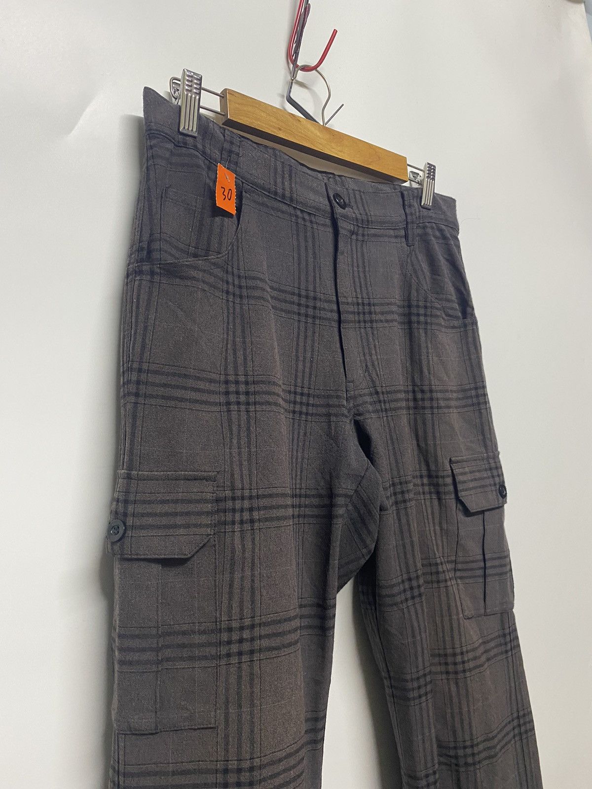 Designer × Japanese Brand Ignio Pants Womens Brown Plaid Cargo Multi Pocket Japanese Size 32" / US 10 / IT 46 - 10 Thumbnail