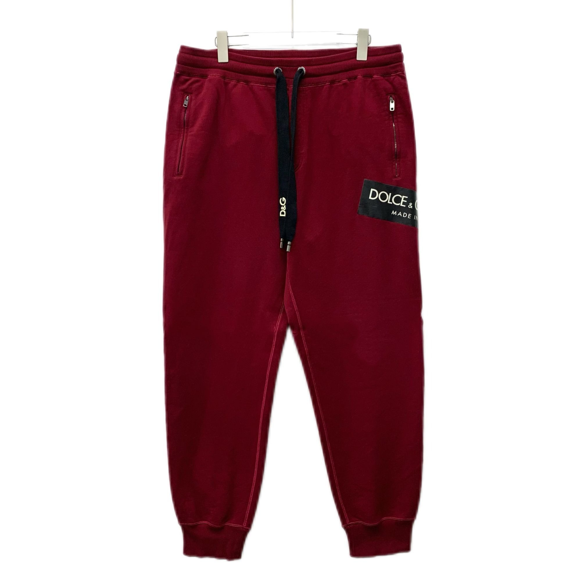 Dolce & Gabbana Dolce & Gabbana Red Logo Elastic Waist Sport Pants Size 56 1 Size US 40 / EU 56 - 1 Thumbnail