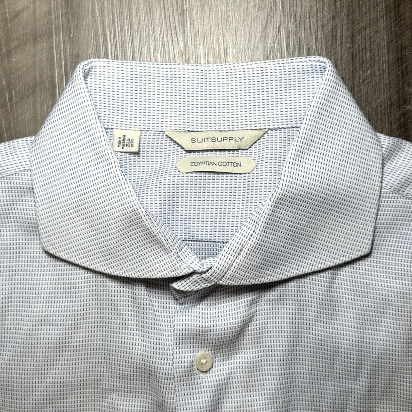 Suitsupply Suitsupply Cotonificio Albini Egyptian Cotton Long Sleeve Button Down - 42/16.5, White, Men, L, Regular, Preowned, MS8441 Size US L / EU 52-54 / 3 - 5 Thumbnail