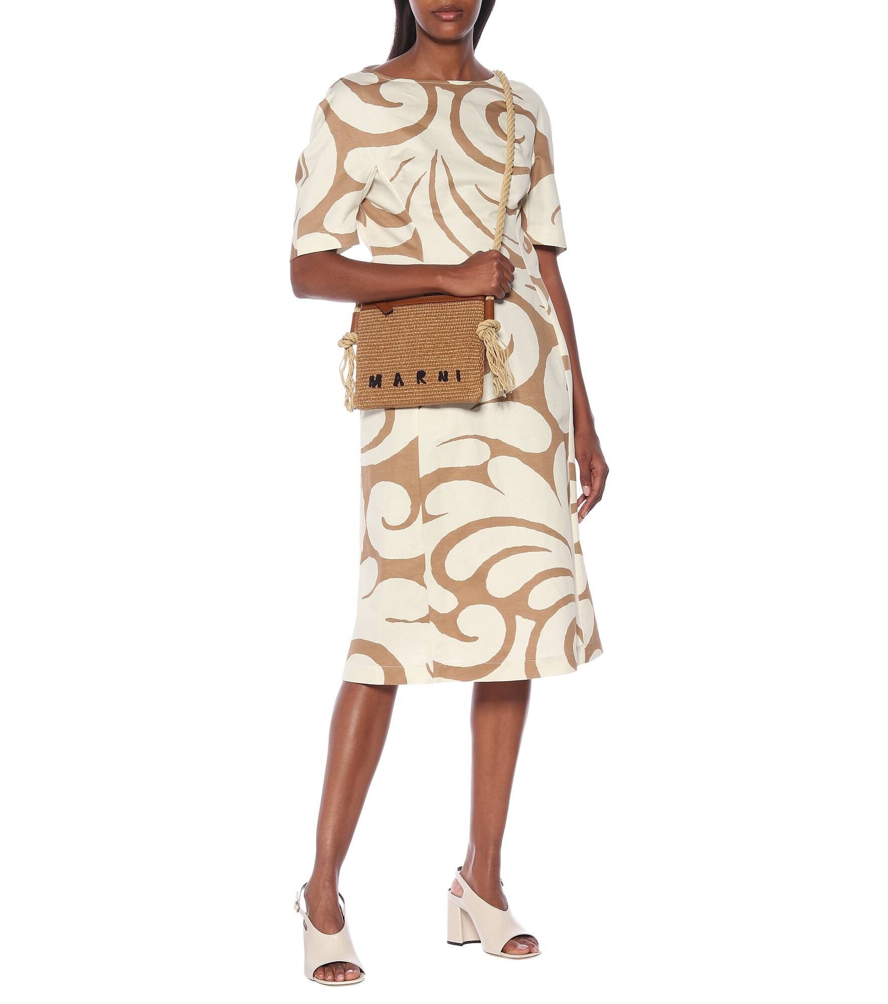 Marni o1f1d3z0525 Size: OS / Cotton- Blend Crossbody Bag in Beige Size ONE SIZE - 6 Thumbnail