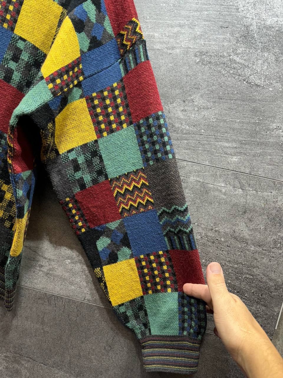 Vintage Vintage 80s Pattern Knitwear Abstract Wool Jumper Sweater Size US M / EU 48-50 / 2 - 3 Thumbnail