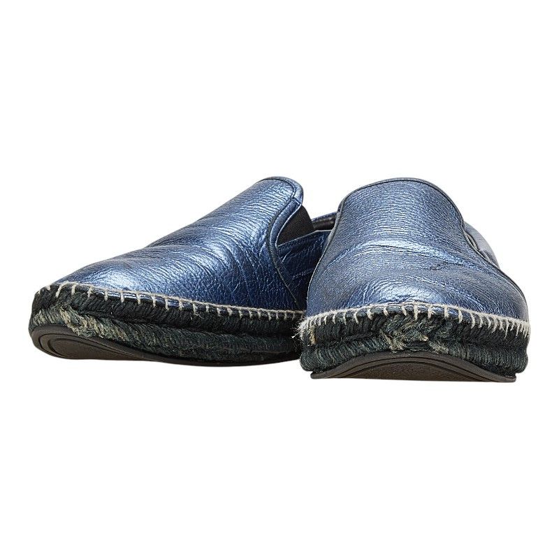 Jimmy Choo Jimmy Choo Leather Slipper Espadrille Sneaker Leather Shoes in Blue, Men's