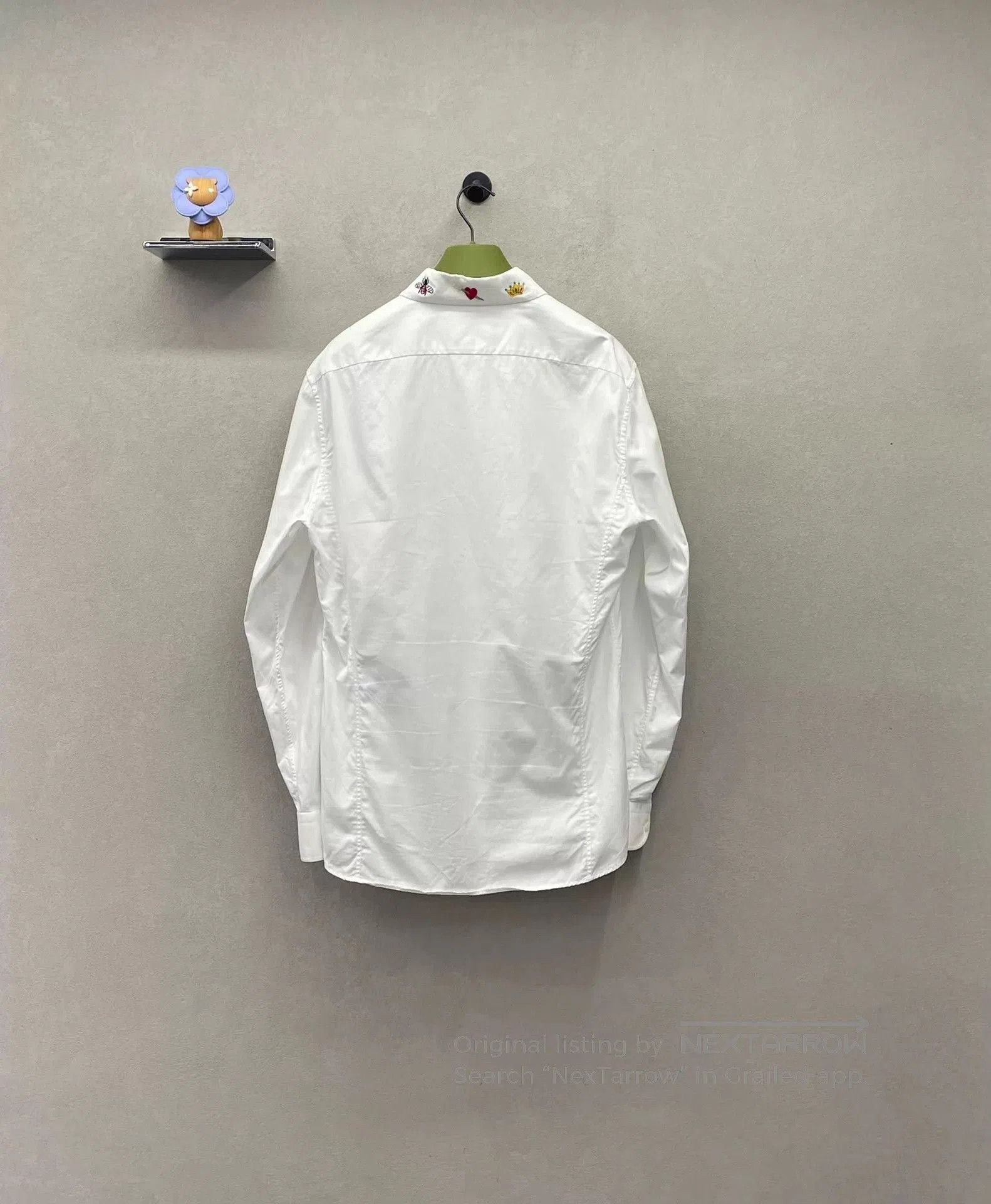 Gucci White Embroidered Collar Long Sleeve Button. Size US XL / EU 56 / 4 - 3 Thumbnail