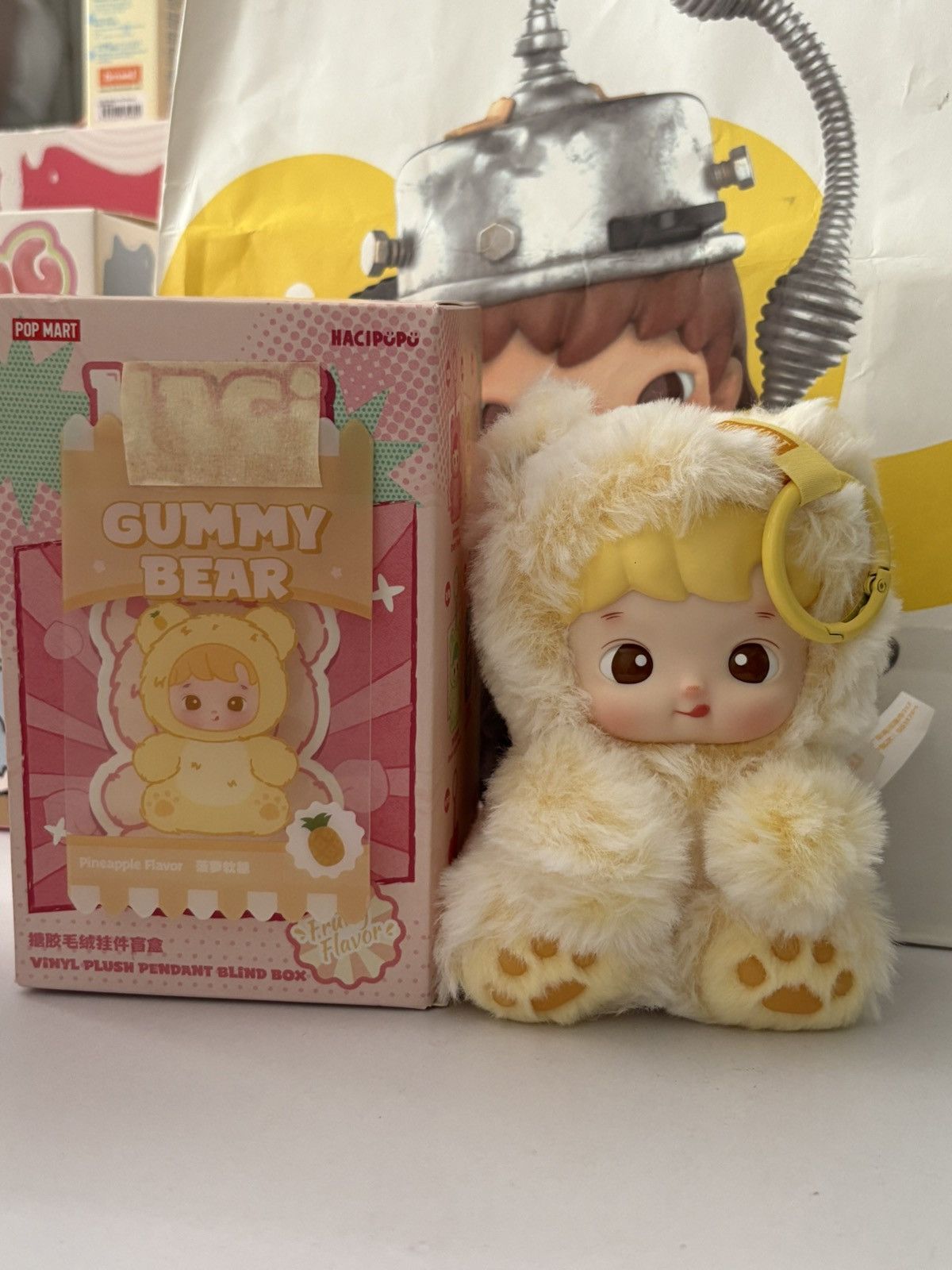 POP MART [POPMART] Hacipupu Gummy Bear Plush Pendant - Pineapple Size ONE SIZE - 1 Thumbnail