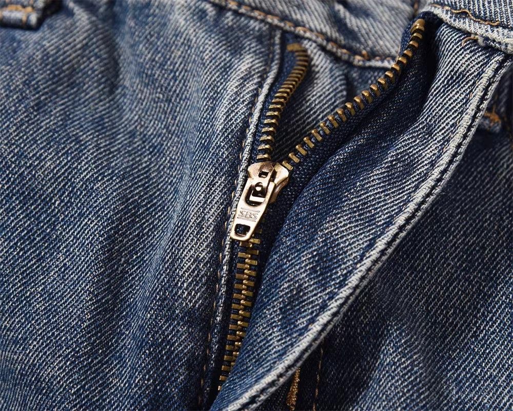Japanese Brand × Jean Men's retro washed distressed straight jeans loose Size US 32 / EU 48 - 4 Thumbnail