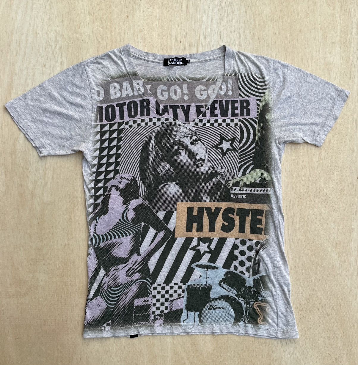 image of Hysteric Glamour Tshirt in Grey, Men's (Size Small)