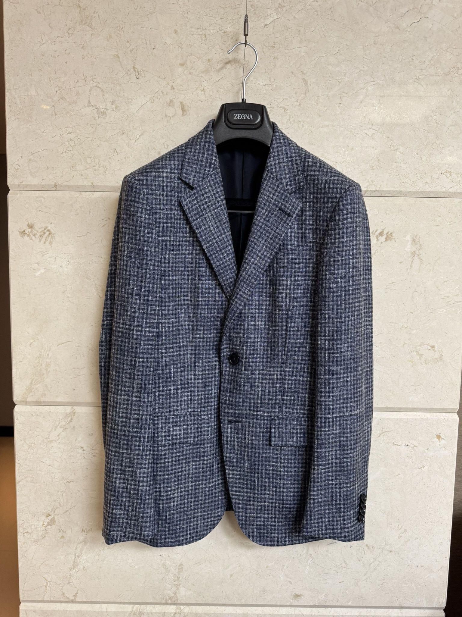 Ermenegildo Zegna ZEGNA / Tailored Milano Fit Check Pattern Blazer / EU 44 Size 34R - 1 Thumbnail