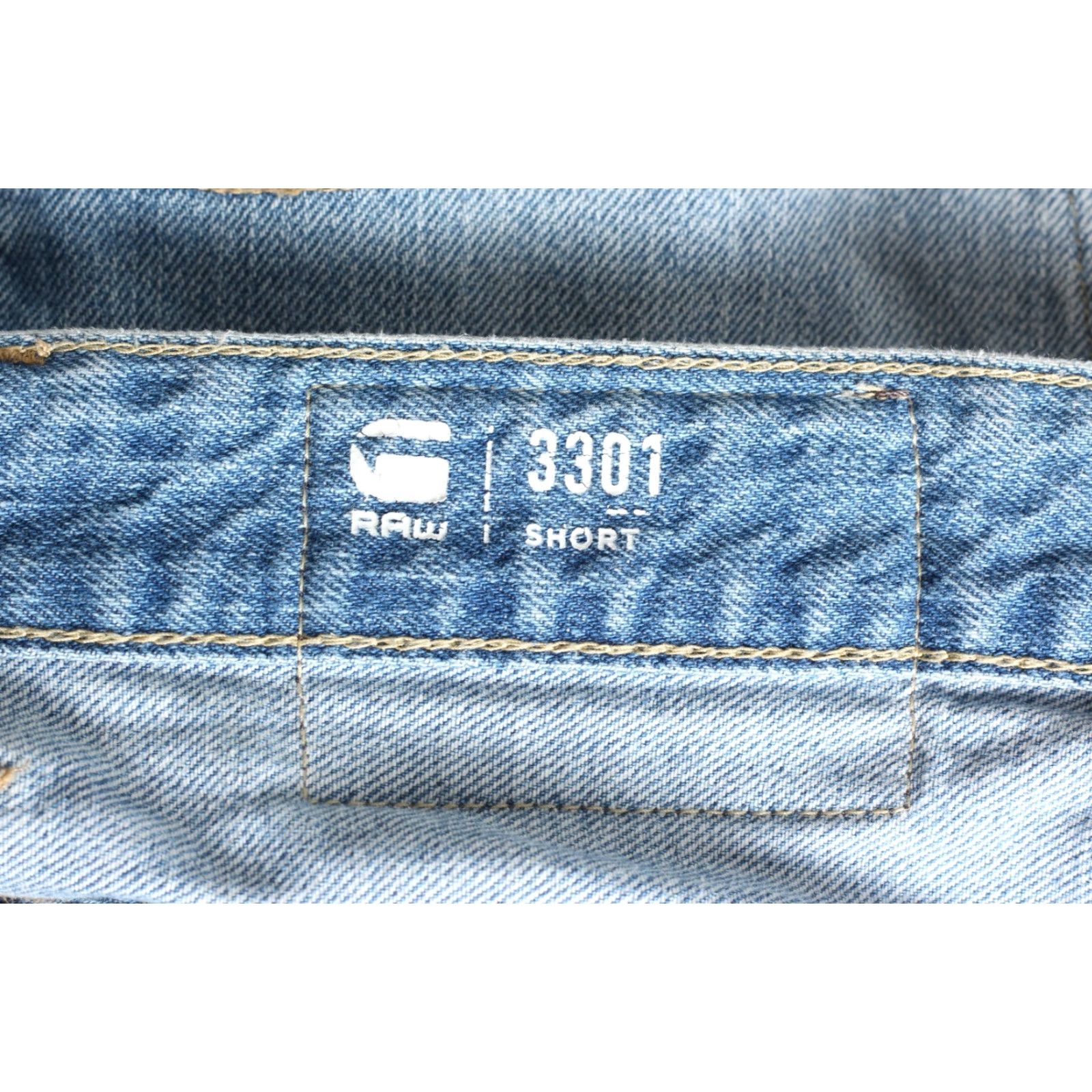 G-Star VINTAGE G-Star 3301 Jeans Denim Shorts Men SIZE 31 Bermuda Regular Blue Denim Casual Spring Summer Mens Size US 31 - 5 Thumbnail