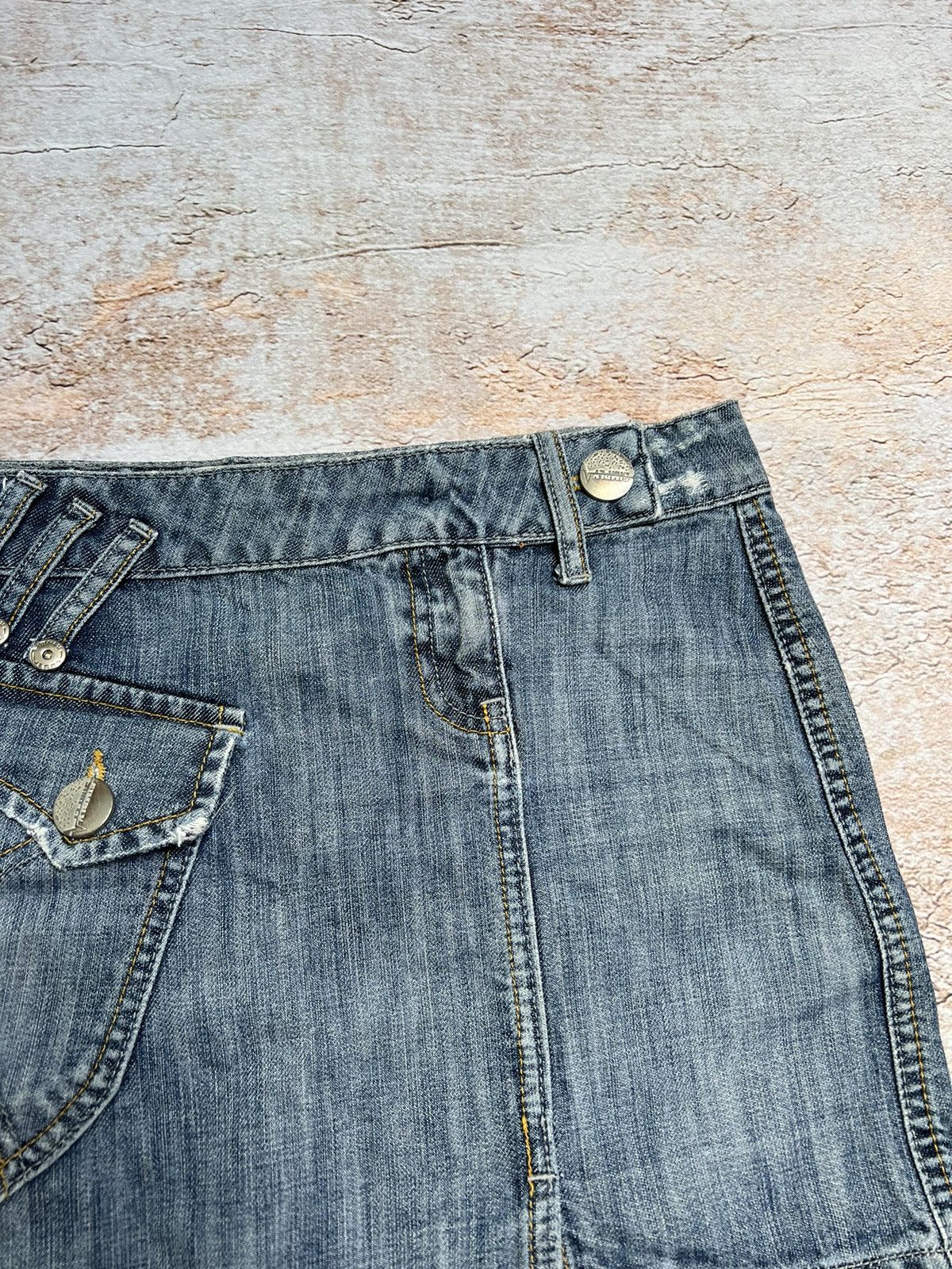 If Six Was Nine × Japanese Brand Vintage Japanese denim asymmetrical mini skirt Size 28" / US 6 / IT 42 - 3 Thumbnail