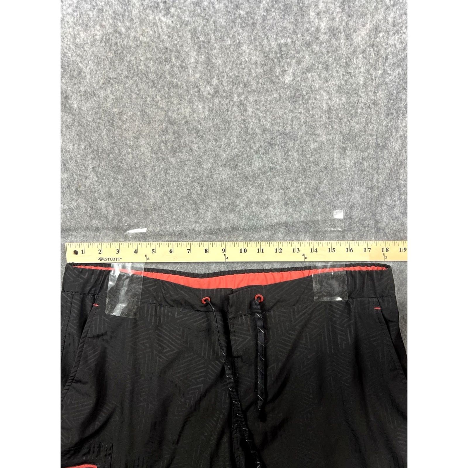 ZeroXposur ZeroXposur Men’s Plunge Swim Trunks Black Red UPF 50+ Size L Polyester Blended Fabric Trunks Mens Bottom Size US 33 - 3 Thumbnail