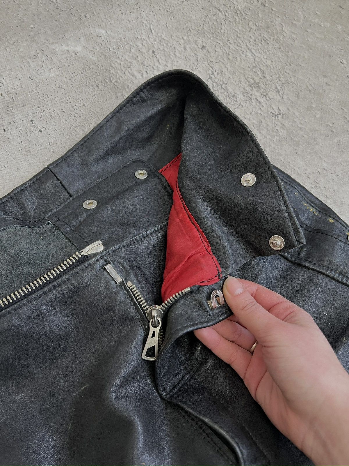 14th Addiction Avantgarde zipper moto racing leather pants balenciaga style Size US 31 - 5 Thumbnail