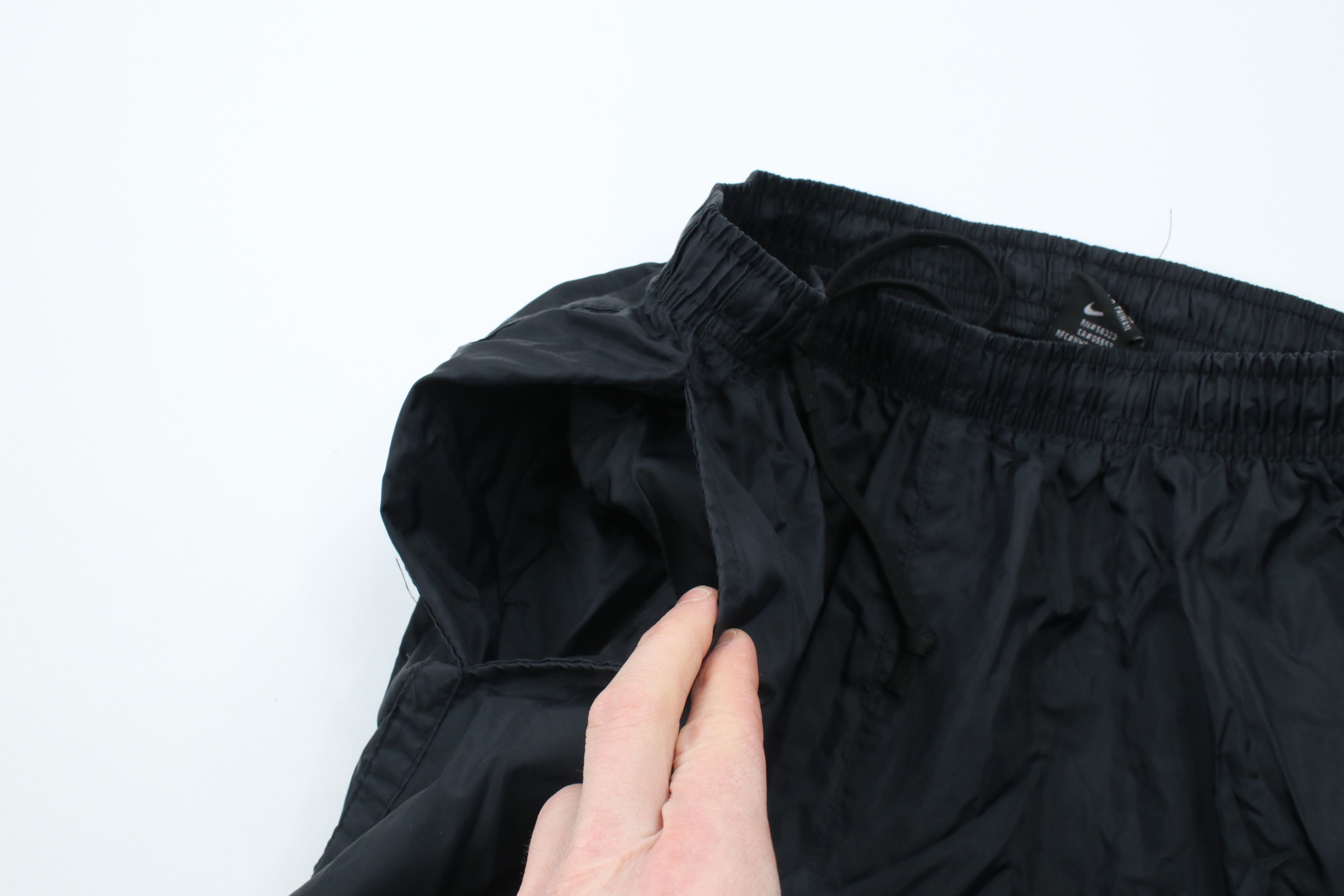 Nike × Vintage Vintage Nike Mini Swoosh Wide Leg Windbreaker Pants Black Size US 36 / EU 52 - 8 Thumbnail