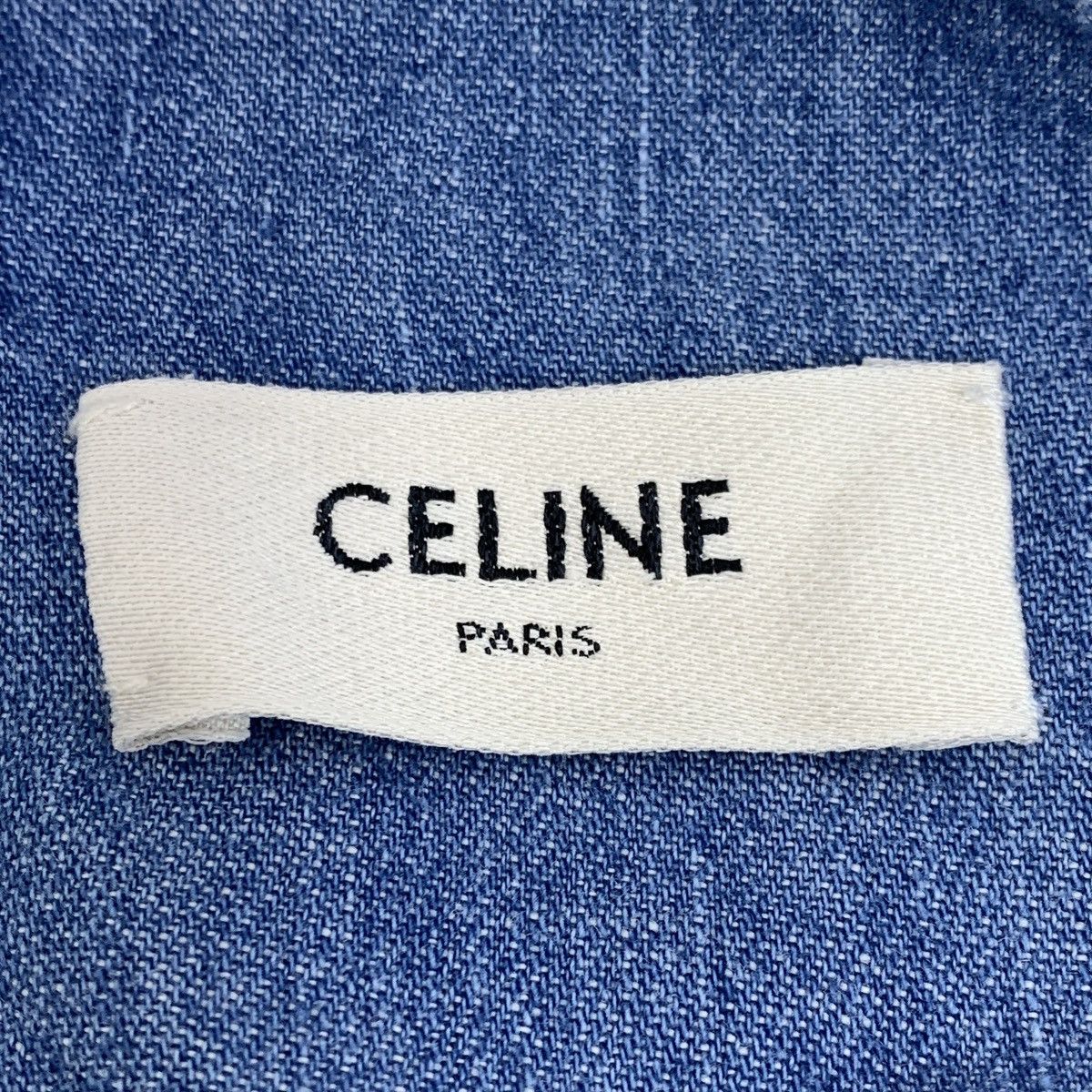 Celine Celine Dark Blue Ruffled Bow Tie Cotton Camisole Dress K26WX Size S / US 4 / IT 40 - 6 Thumbnail