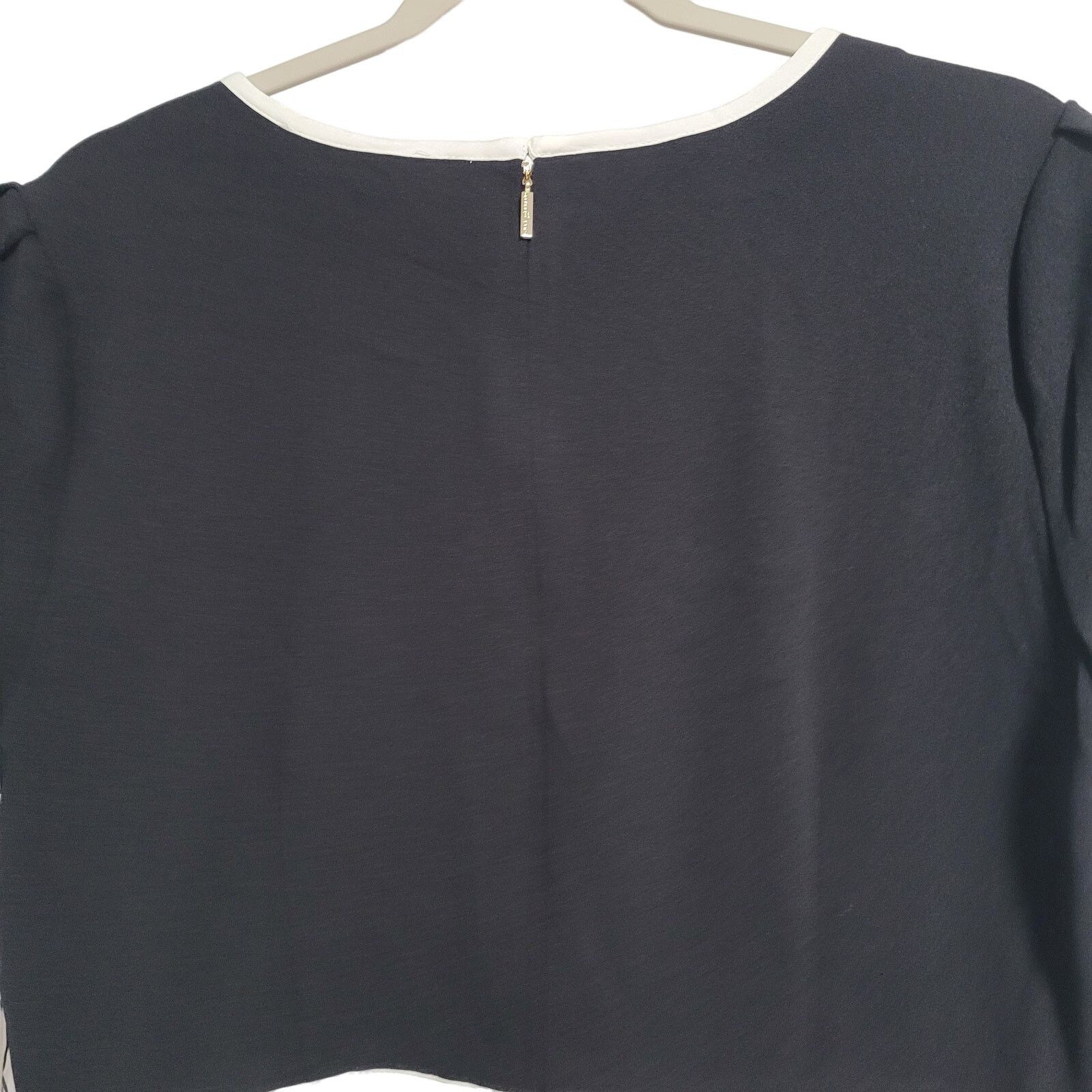 Karl Lagerfeld NWT Karl Lagerfeld Black White Crepe A-Line Dress Size 12 Size XL / US 12-14 / IT 48-50 - 5 Thumbnail