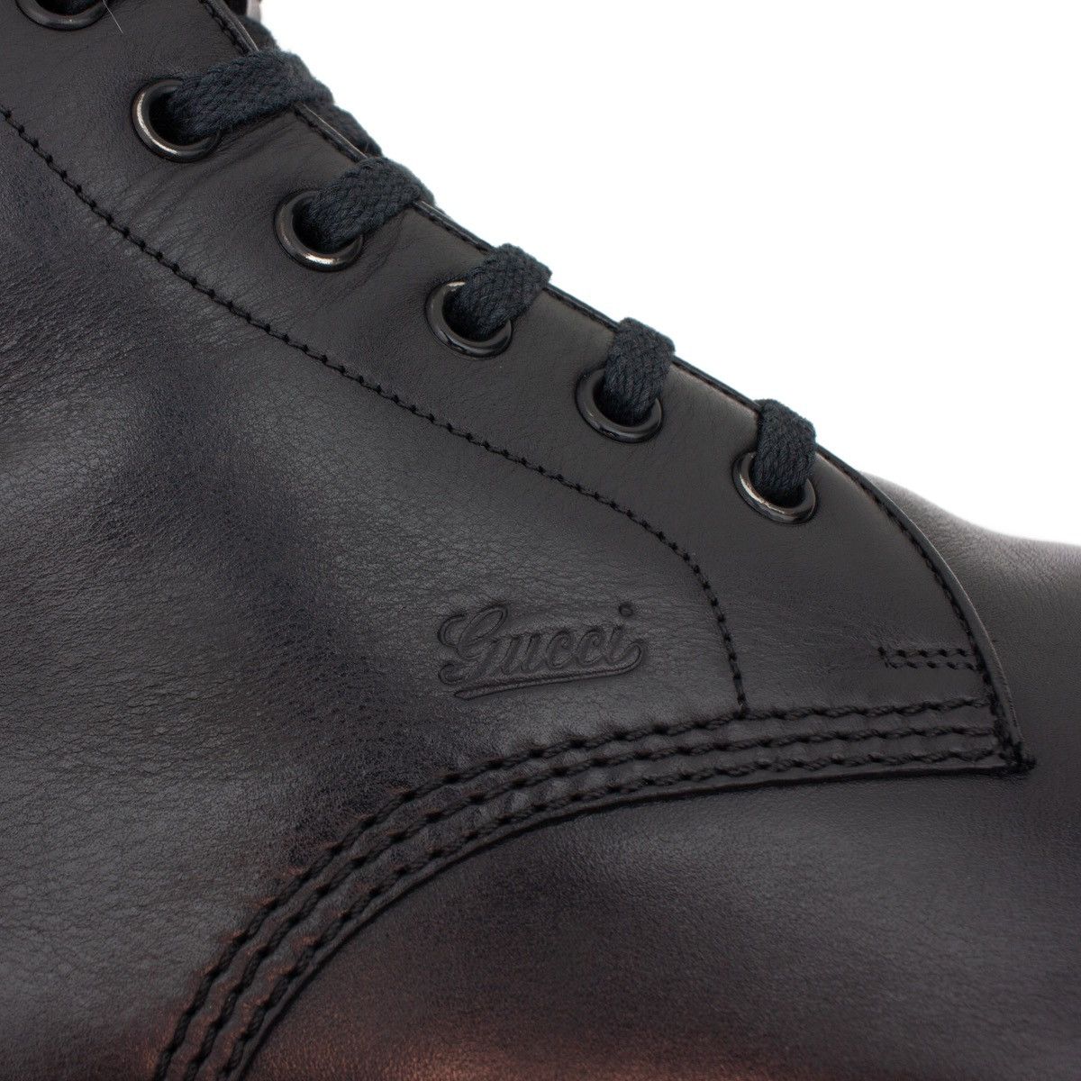 Gucci × Tom Ford × Vintage GUCCI Tom Ford Era Men's Leather Side-zip Combat Boot Black Size US 10.5 / EU 43-44 - 10 Thumbnail